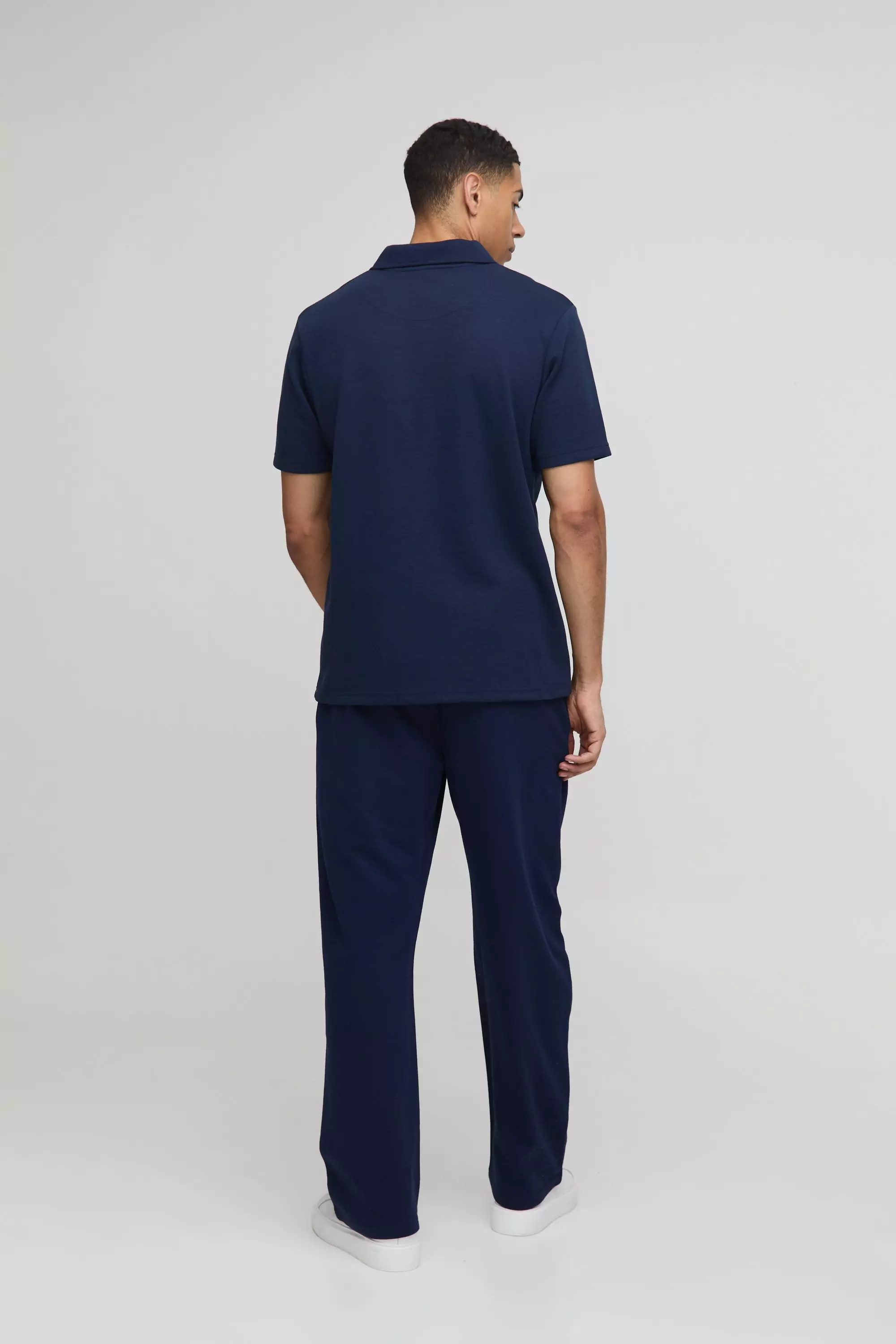 Navy 260GSM Loopback Basic Straight Fit Jogger alternative image