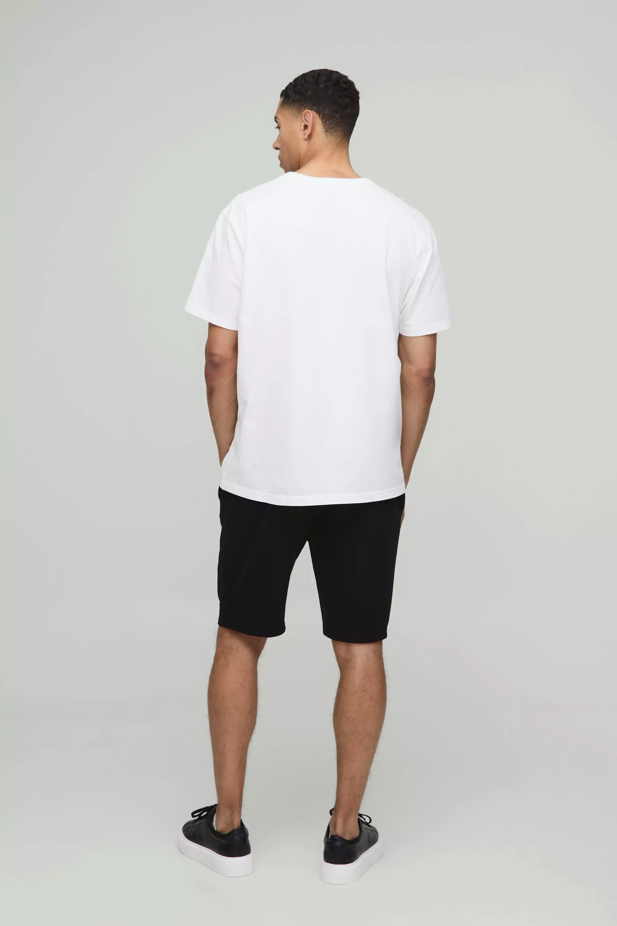Black Slim Fit Interlock Smart Pintuck Short alternative image