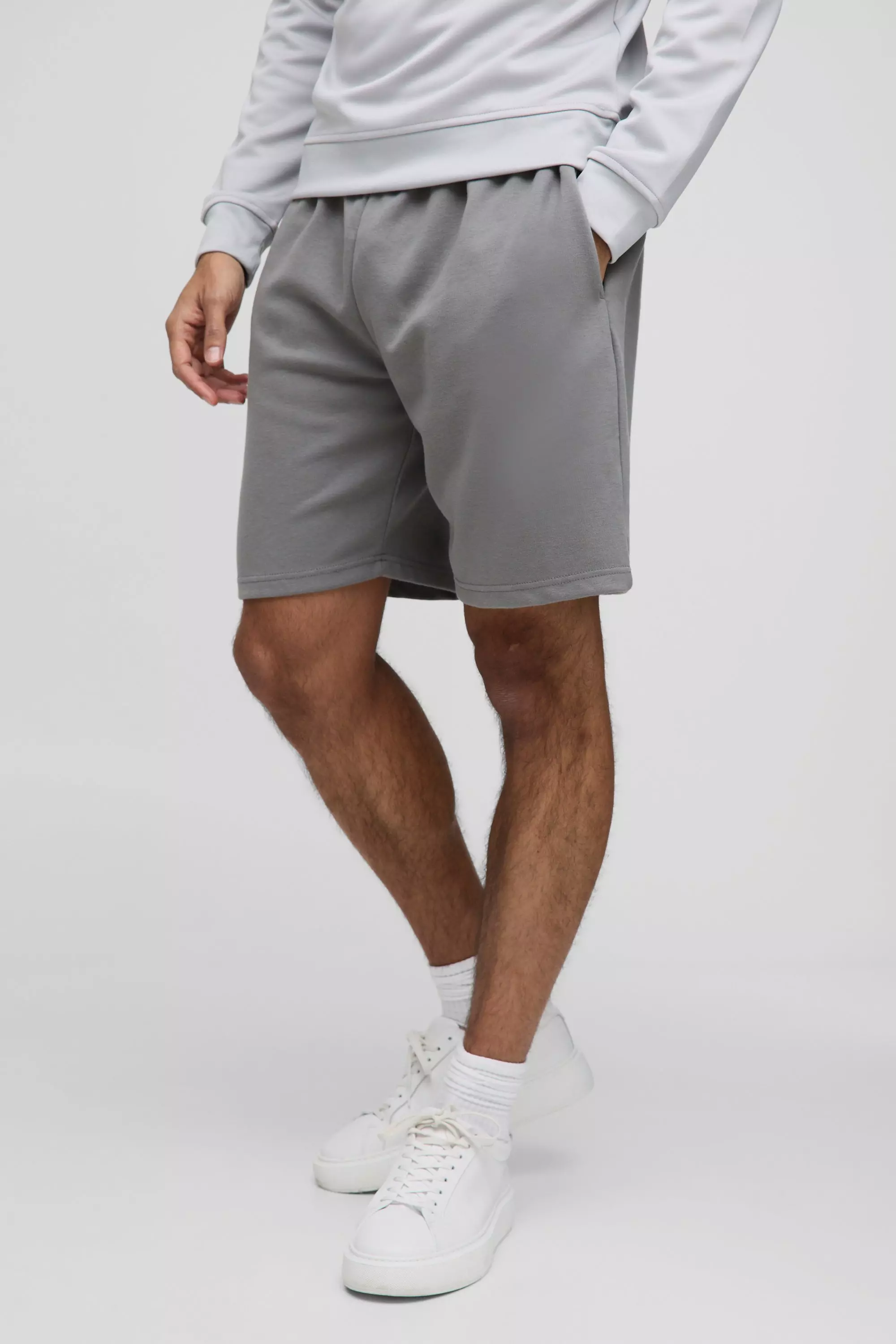 Short large mi-long à surpiqûres, Grey autre image