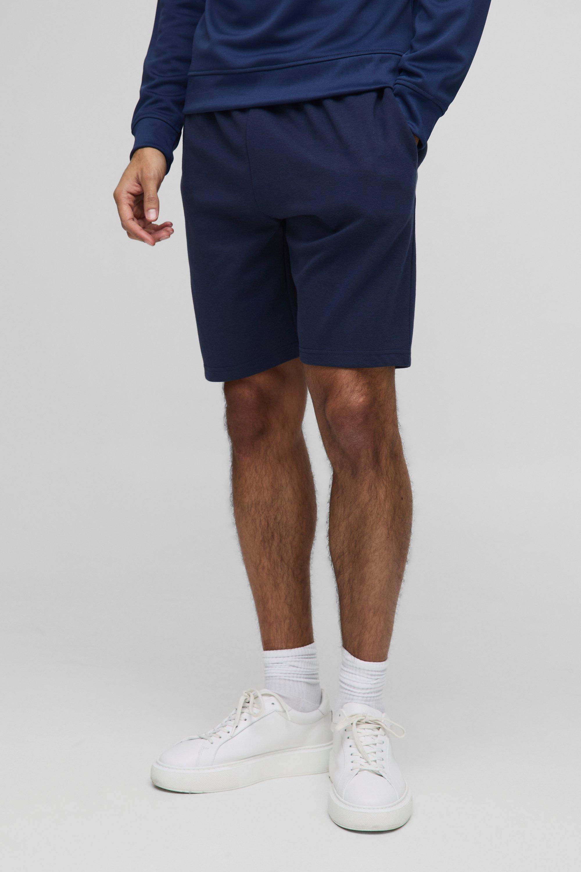 Relaxed Fit Mid Length Interlock Short | boohooMAN USA