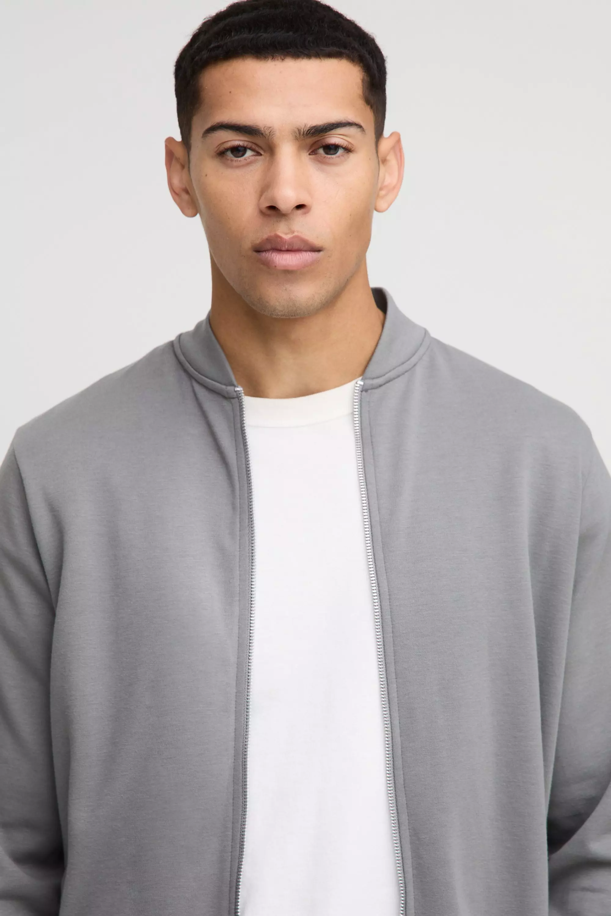 Grey Regular Fit Interlock Bomber Jacket alternative image