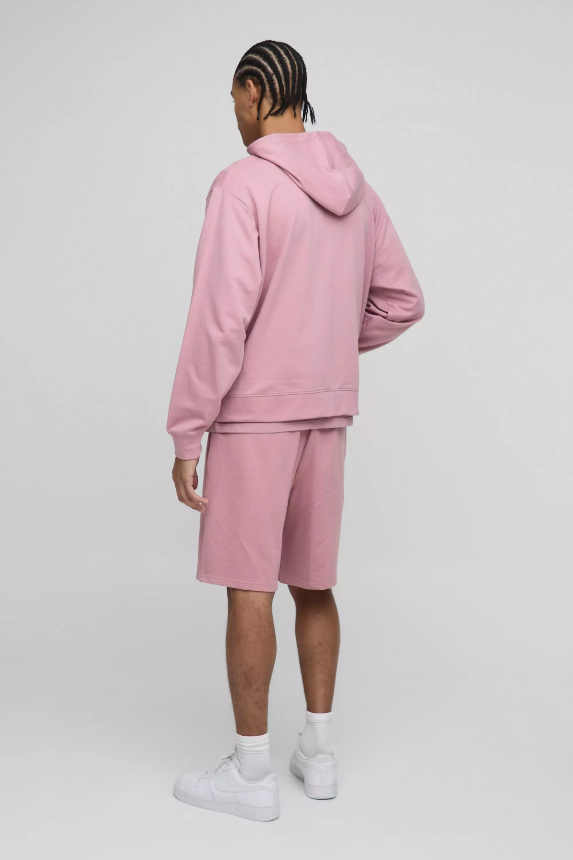 Oversized Basic Lightweight Boxy Zip Through Hoodie | boohooMAN USA