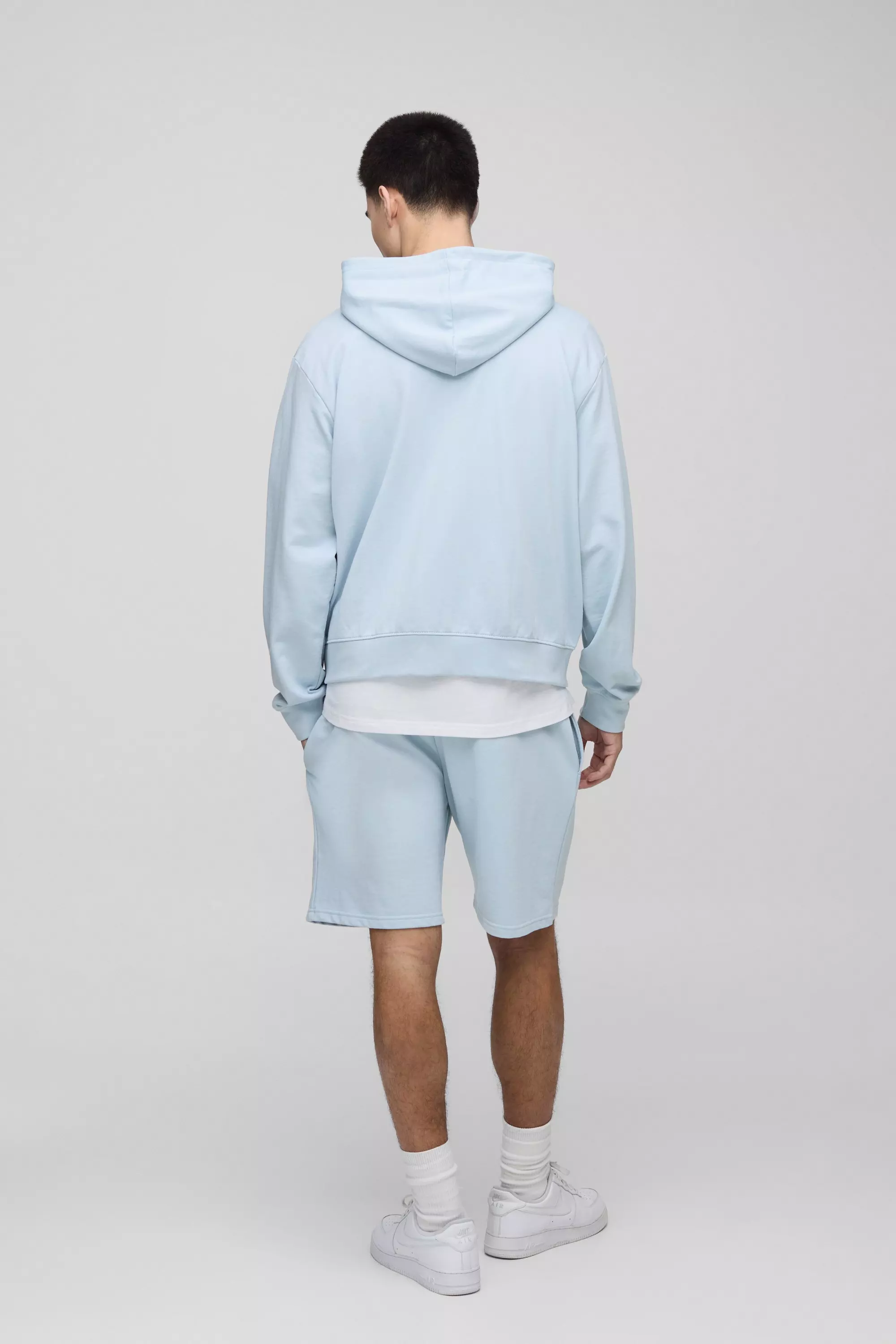 Oversized Basic Lightweight Boxy Zip Through Hoodie | boohooMAN USA