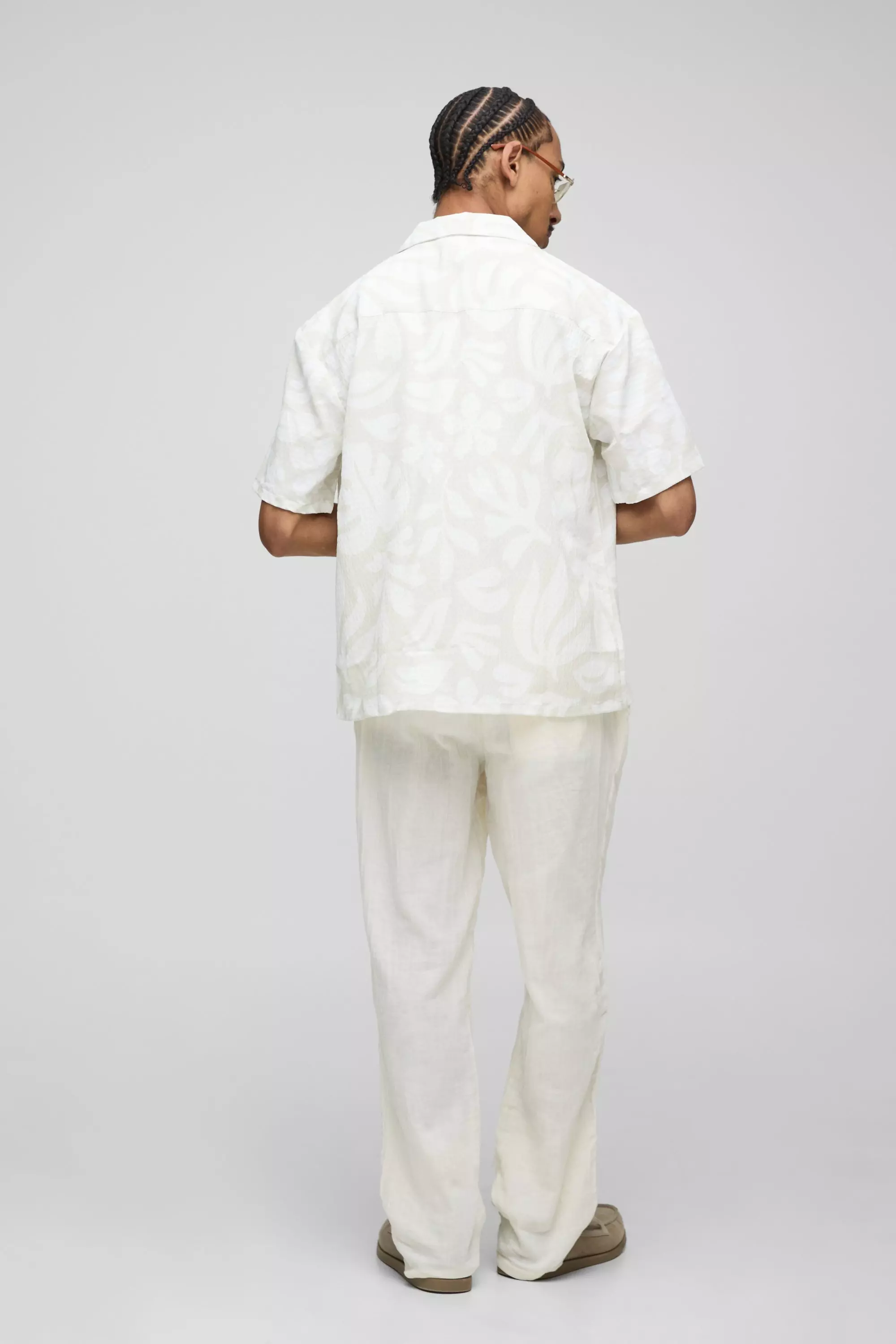 Chemise oversize à imprimé feuilles, White autre image