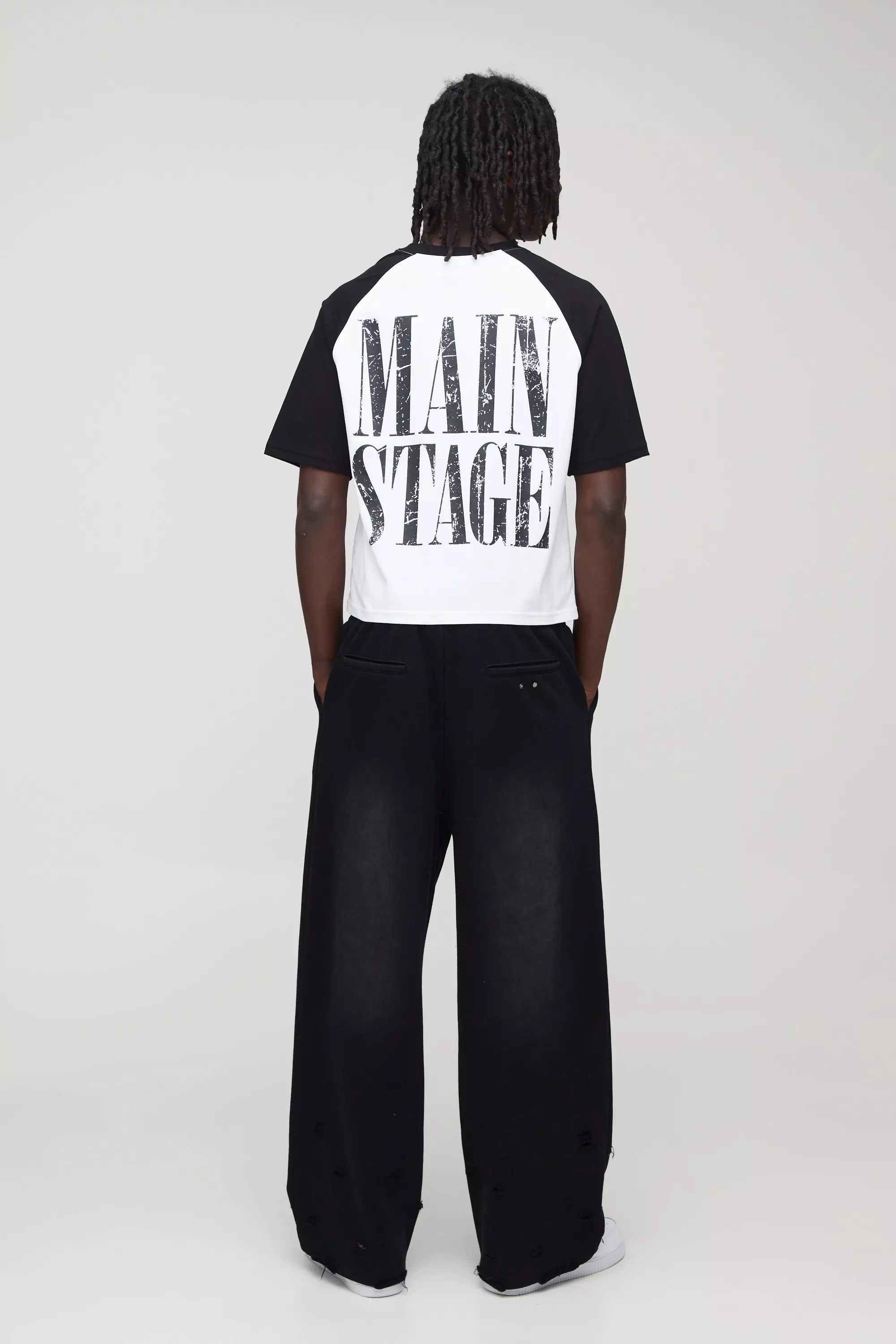 White Regular Fit Short Sleeve Raglan T-Shirt alternative image