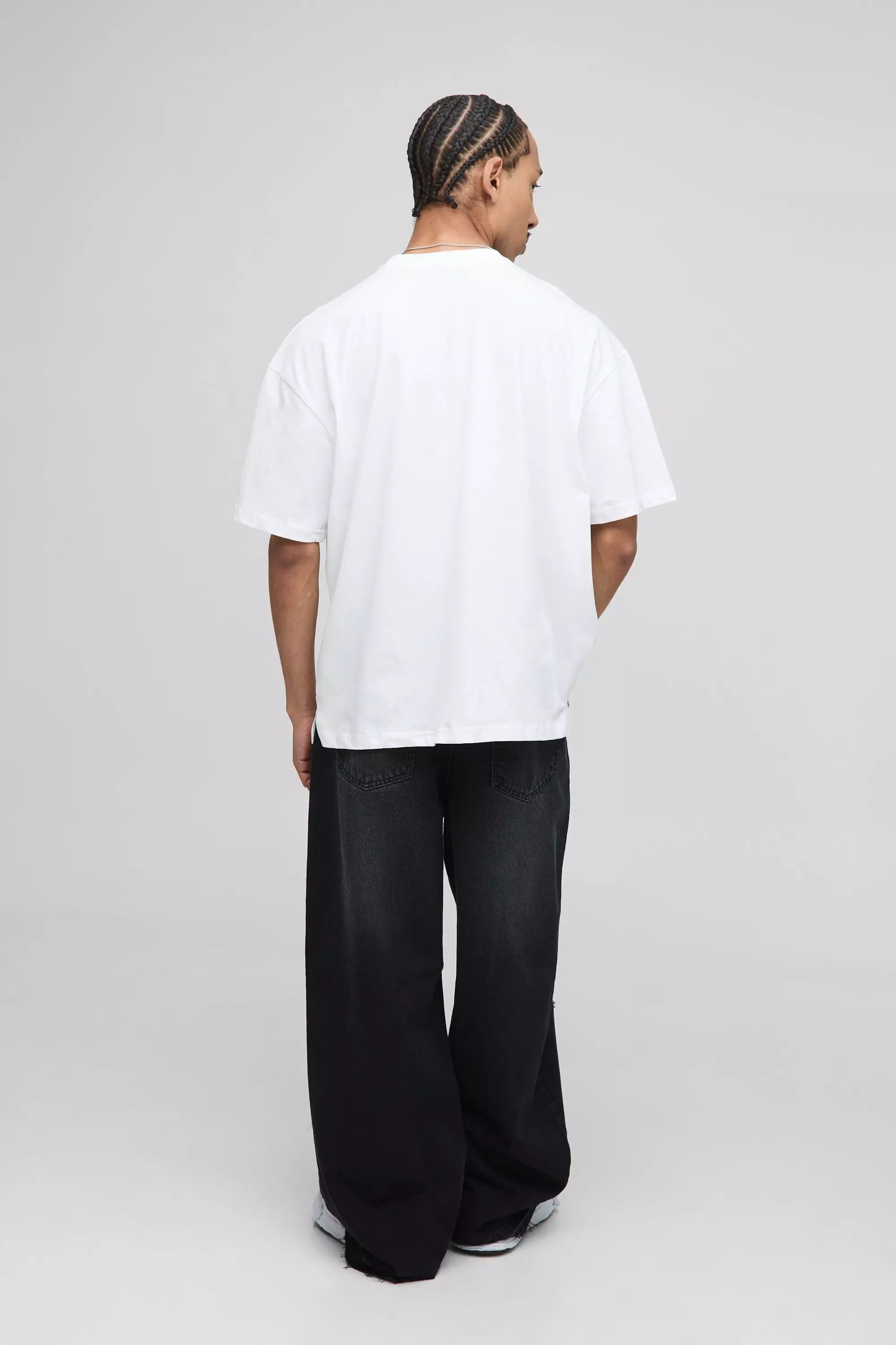 Zerrissenes Oversize T-Shirt, White alternatives Bild