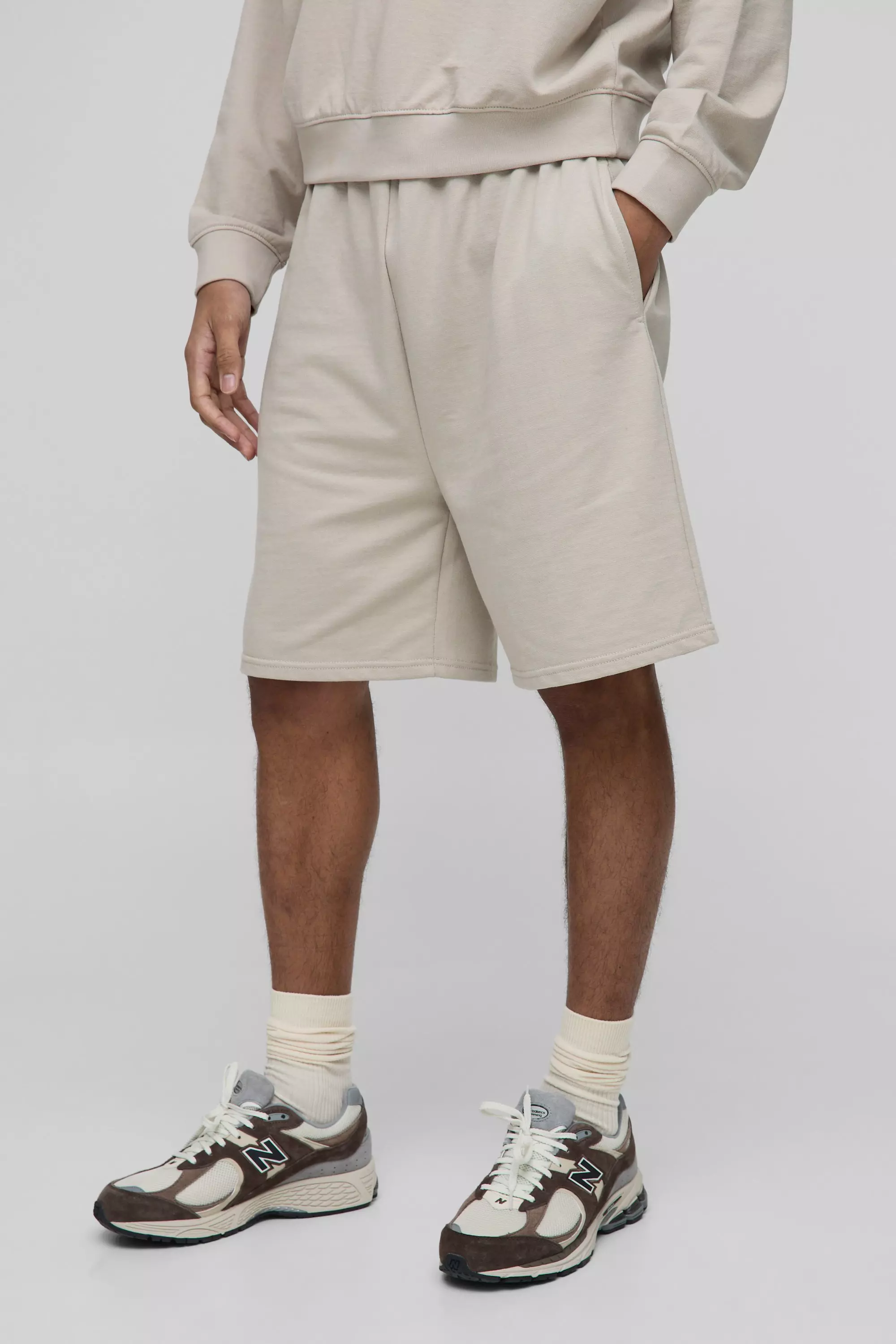 Stone 260GSM Loopback Basic Regular Fit Jersey Jorts alternative image