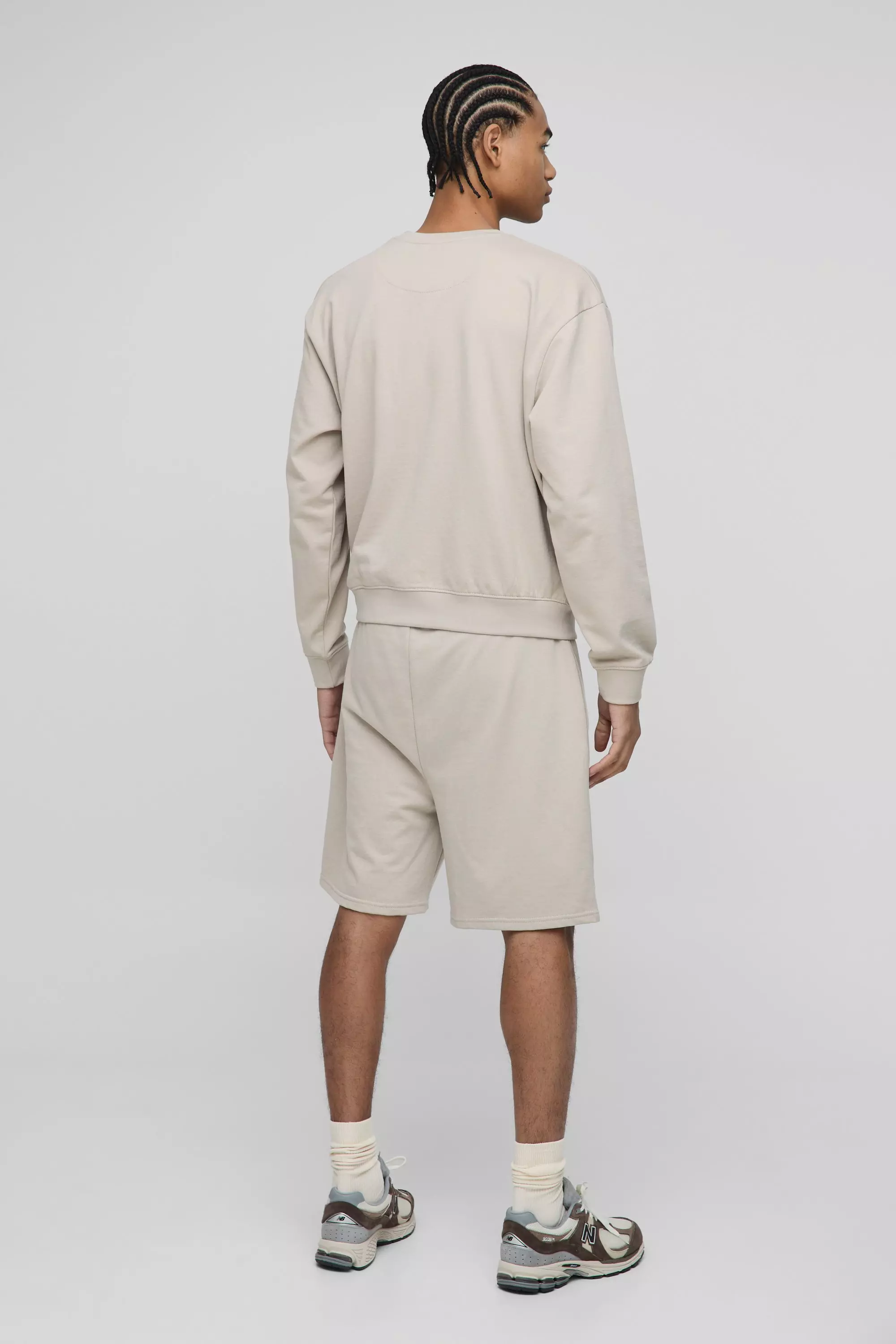 Stone 260GSM Loopback Basic Regular Fit Jersey Jorts alternative image
