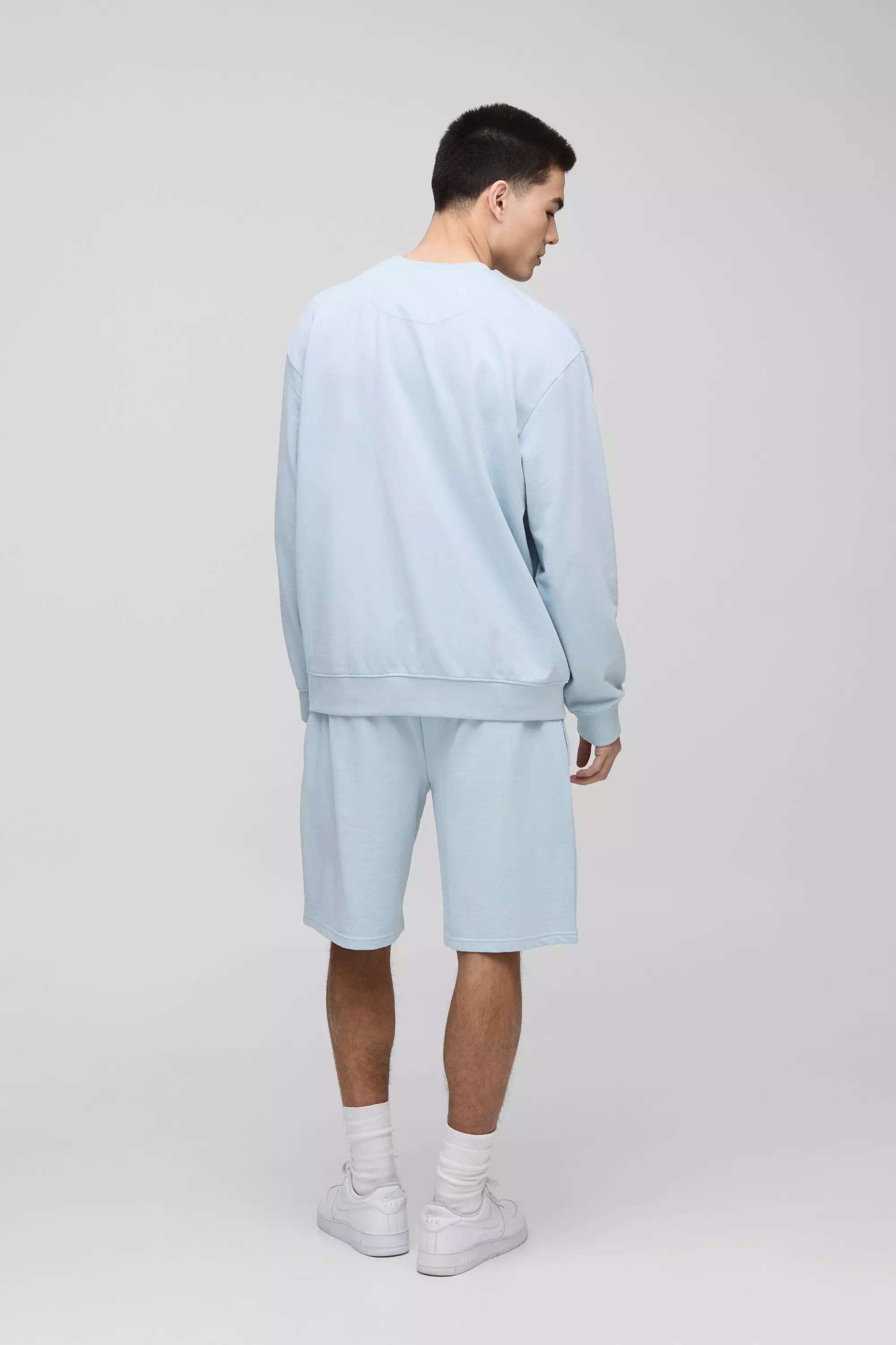 Mittellange Oversize Basic Shorts, Sky blue alternatives Bild