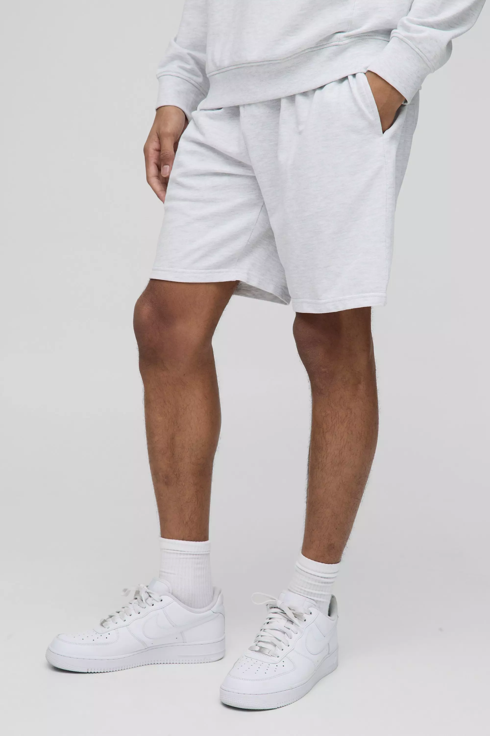Relaxed Fit Mid Length Basic Lightweight Shorts | boohooMAN USA