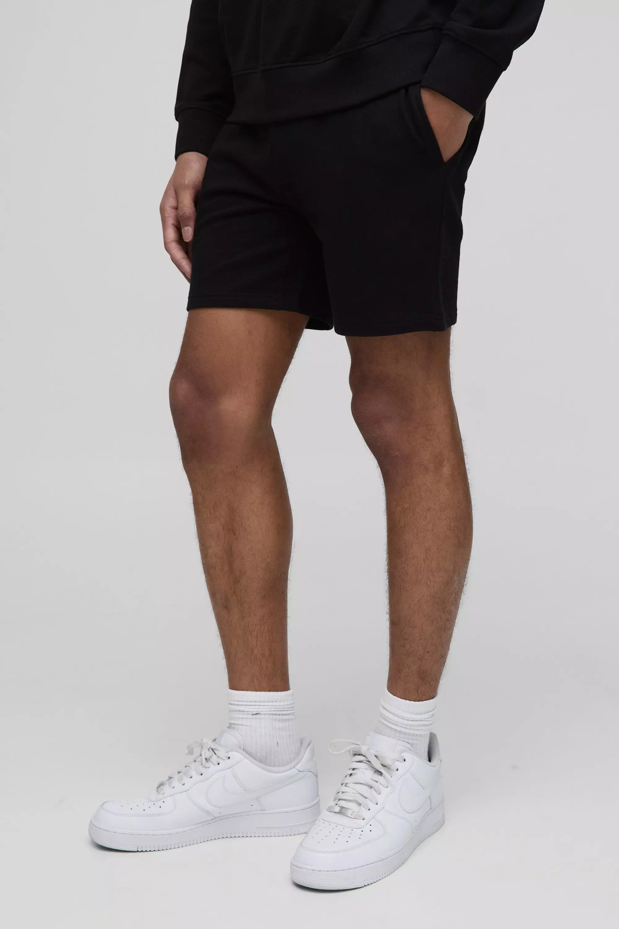 260GSM Loopback Basic Slim Fit Short Length Shorts | boohooMAN USA