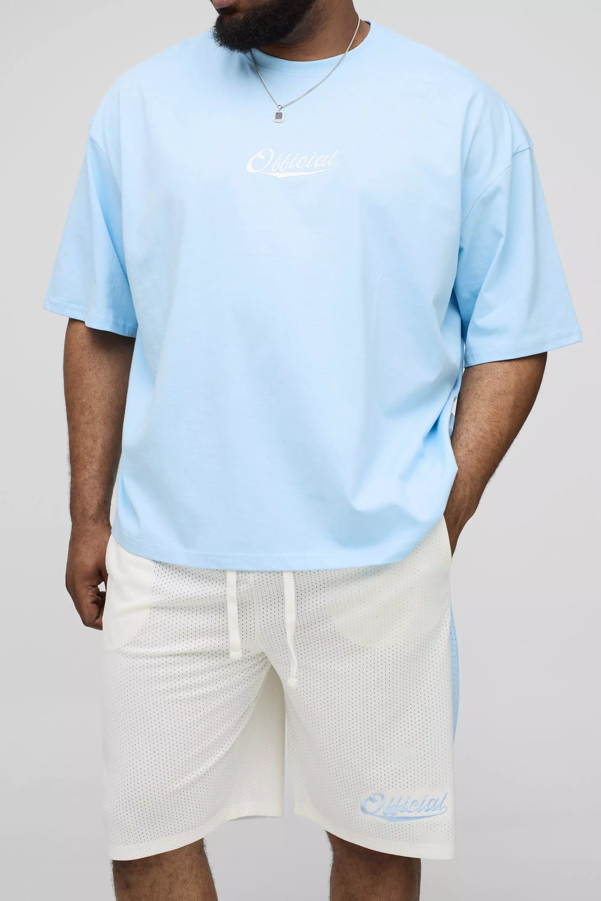 Grande taille - Ensemble de basket oversize avec short, Multi autre image