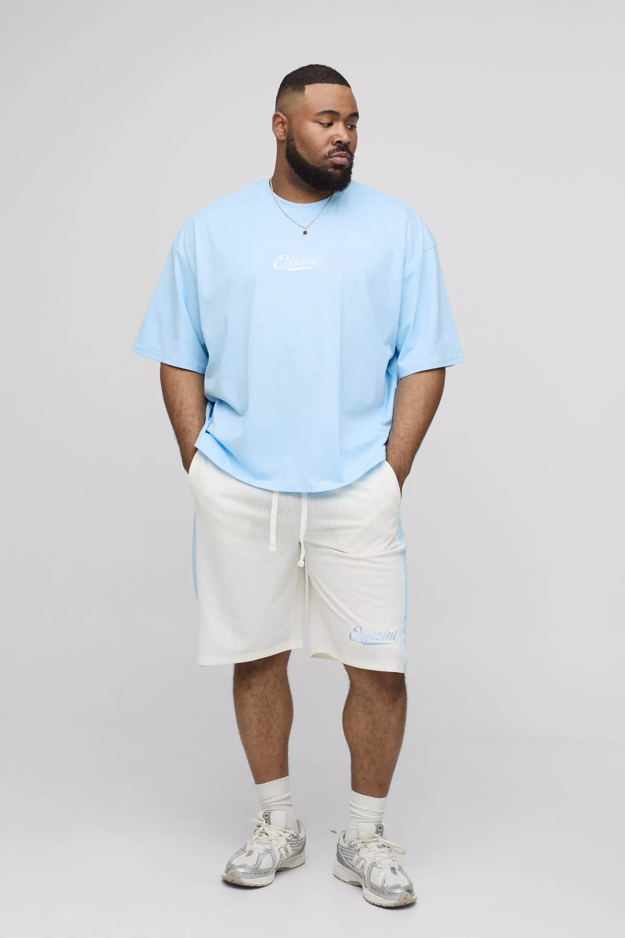 Grande taille - Ensemble de basket oversize avec short, Multi autre image