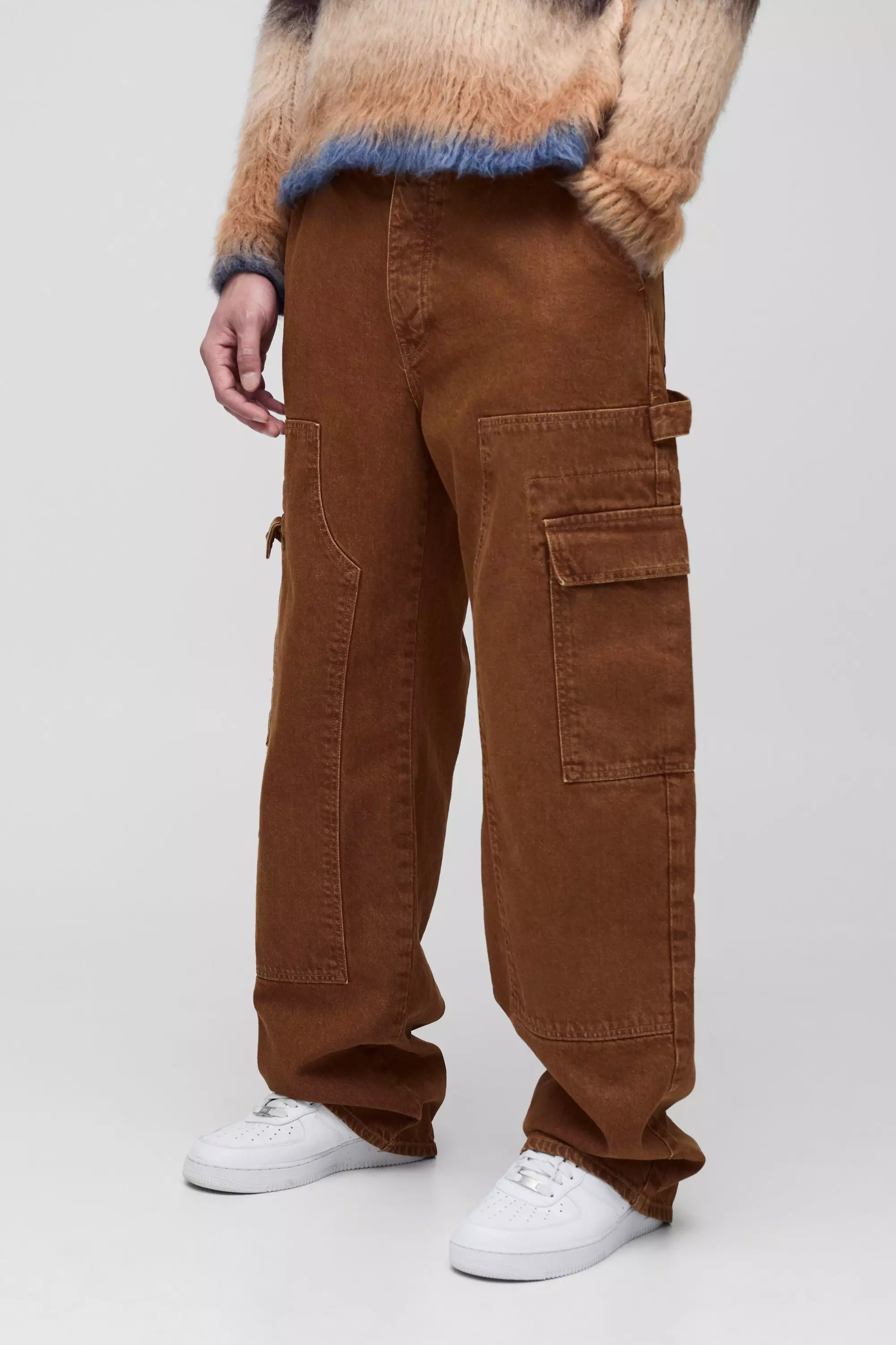 Tall - Jean cargo large, Chocolate autre image