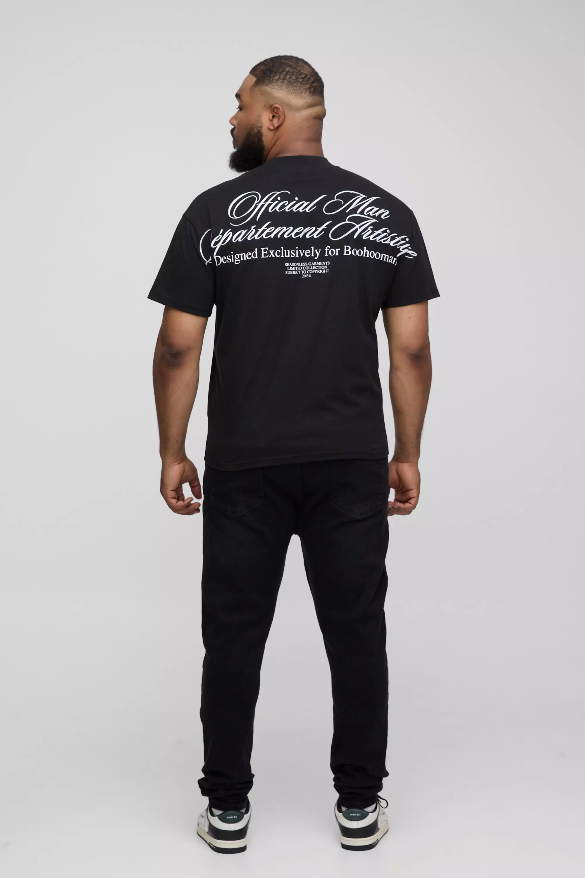 Plus Super Skinny Distressed Biker Jeans | boohooMAN USA