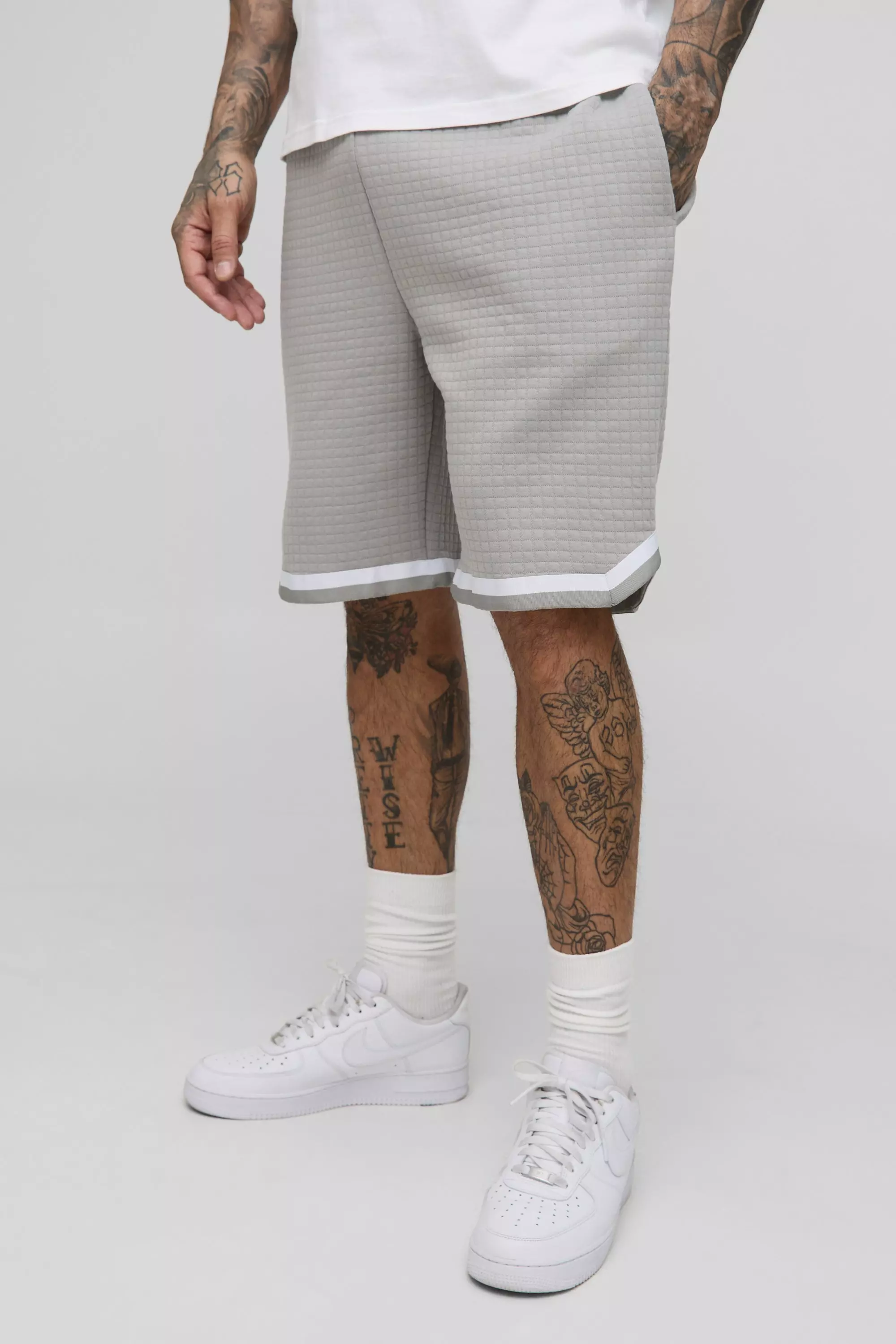 Tall - Short de basket large en jersey, Charcoal autre image