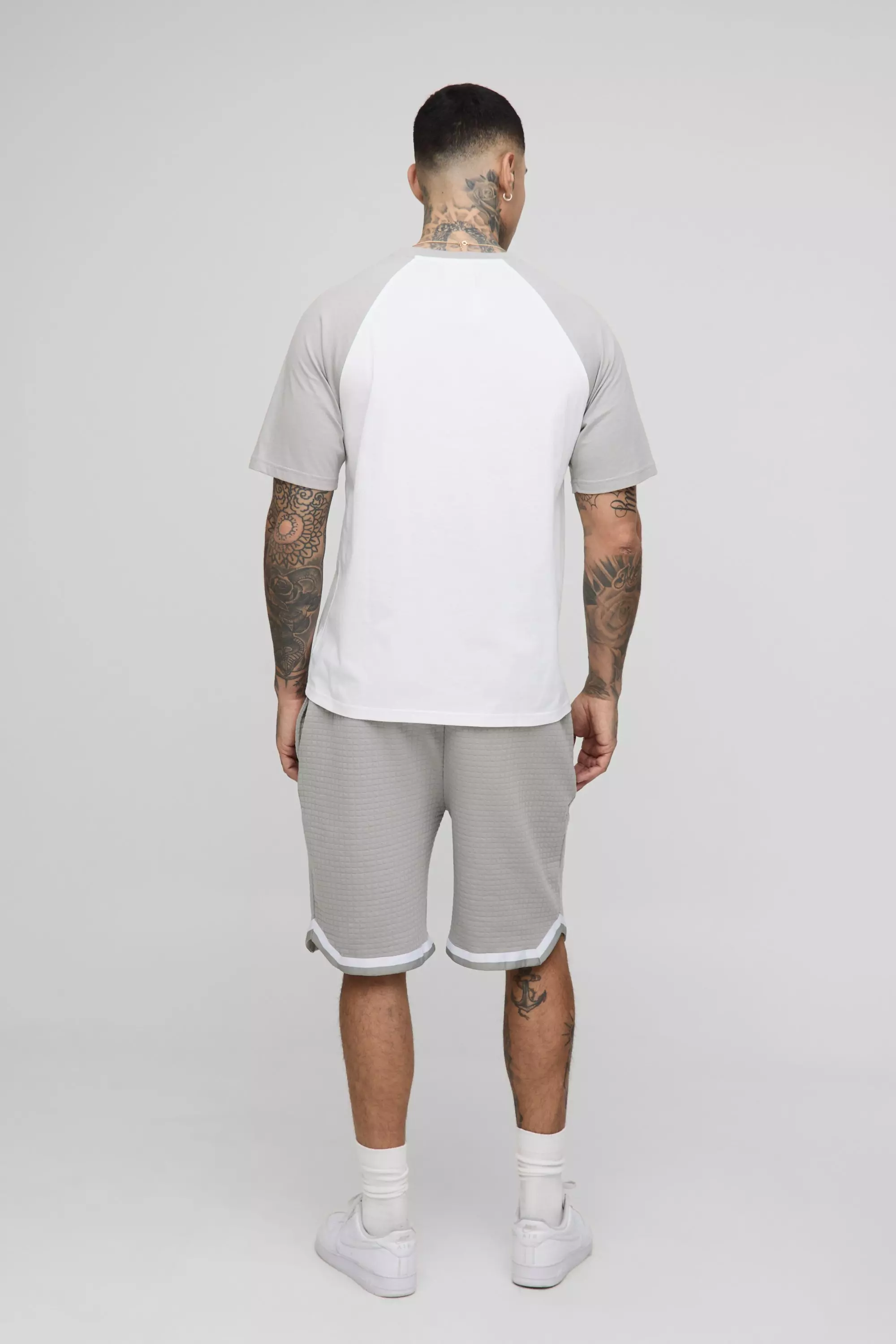 Tall - Short de basket large en jersey, Charcoal autre image