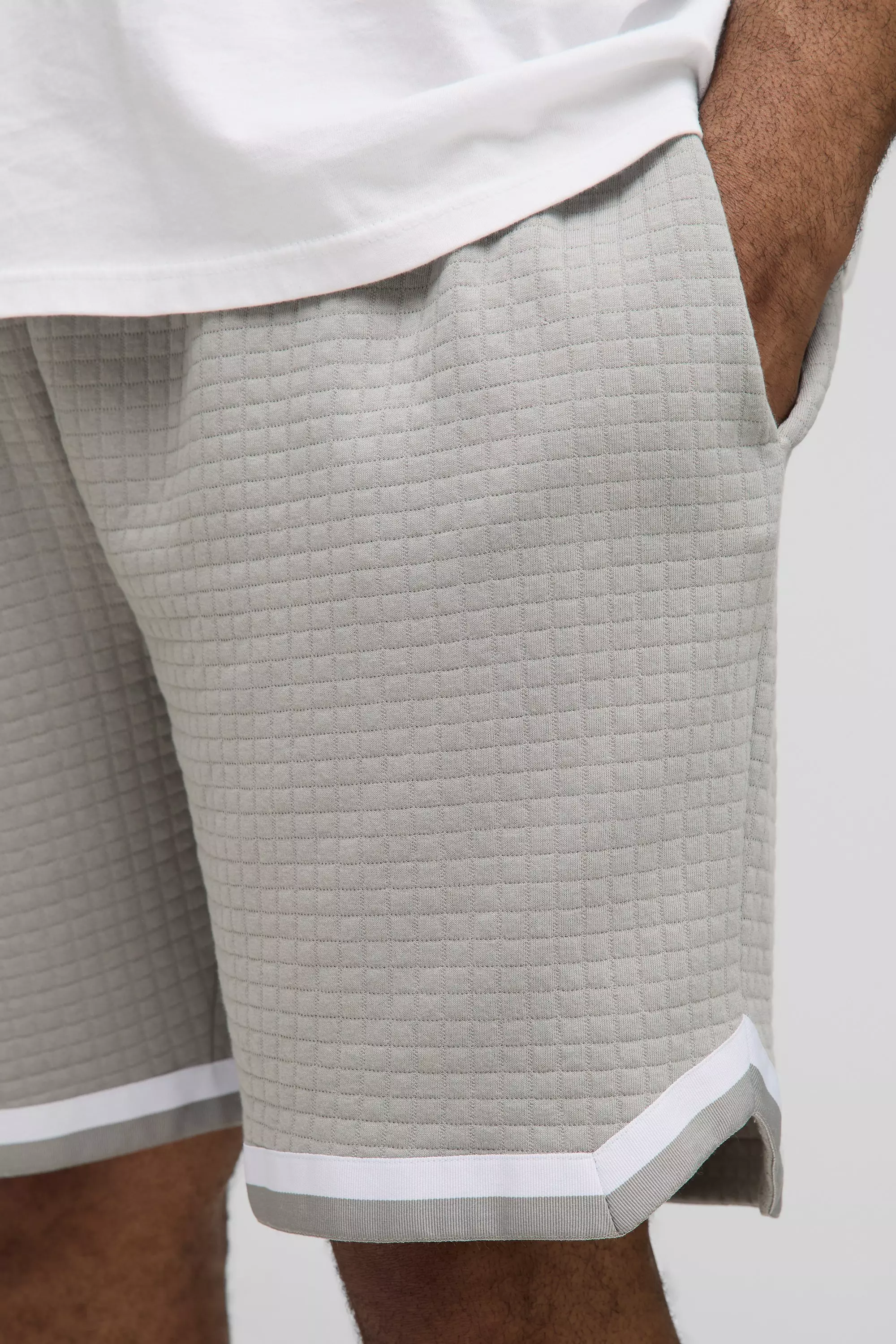 Charcoal Plus Relaxed Waffle Basketball Jersey Shorts alternative image
