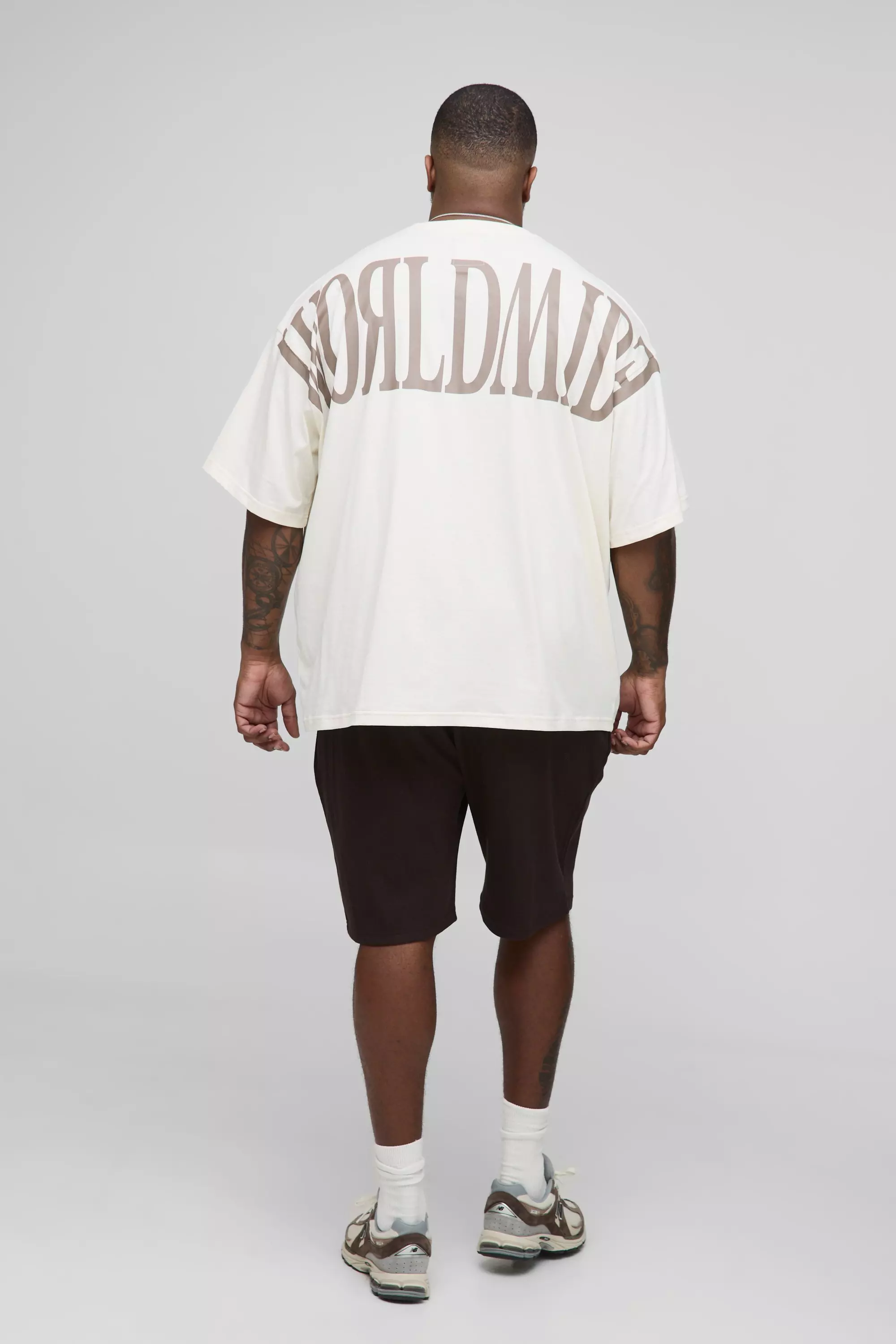 Grande taille - Short large en jersey, Chocolate autre image