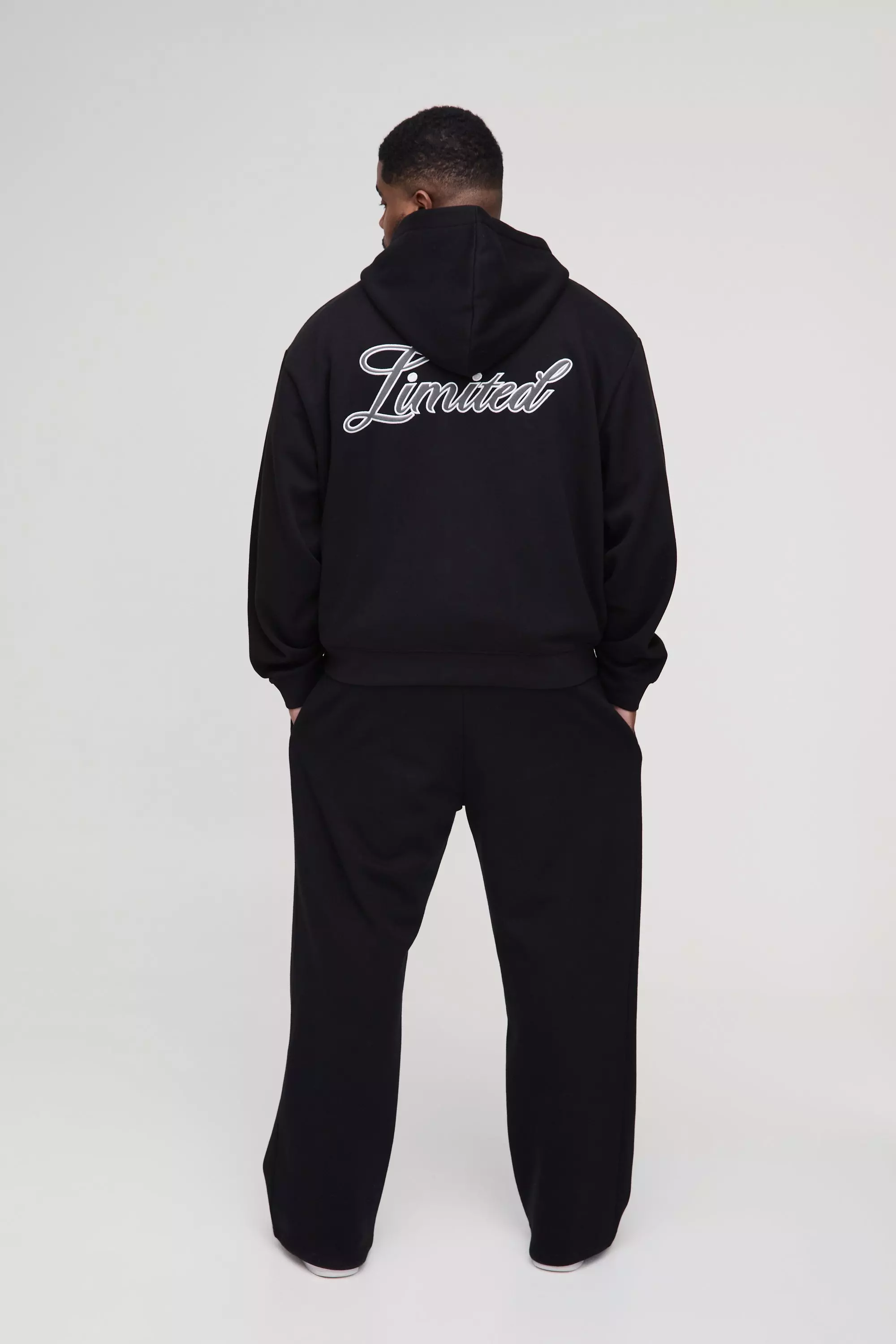 Plus Limited Boxy Fit Zip Through Hoodie | boohooMAN USA
