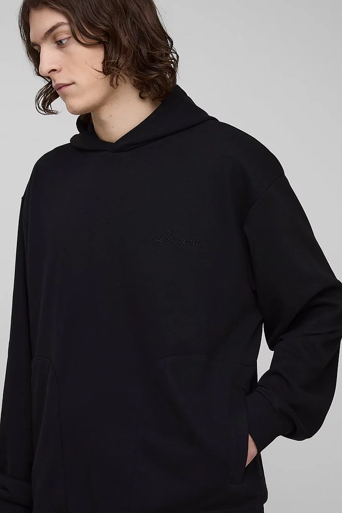 Tall Tonal Embroidered Welt Pocket Hoodie | boohooMAN USA Tall Tonal Embroidered Welt Pocket Hoodie | boohooMAN USA