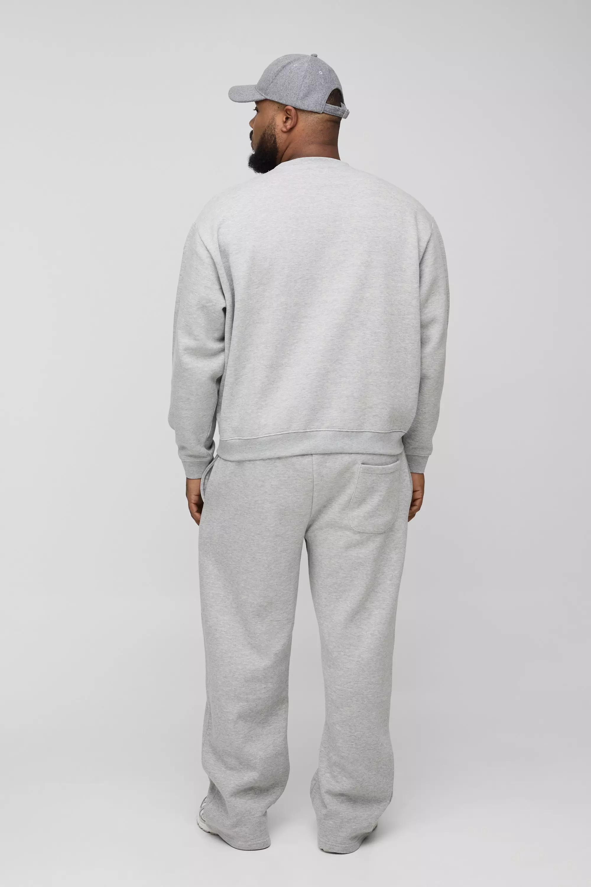 Grande taille - Sweat oversize universitaire, Grey marl autre image