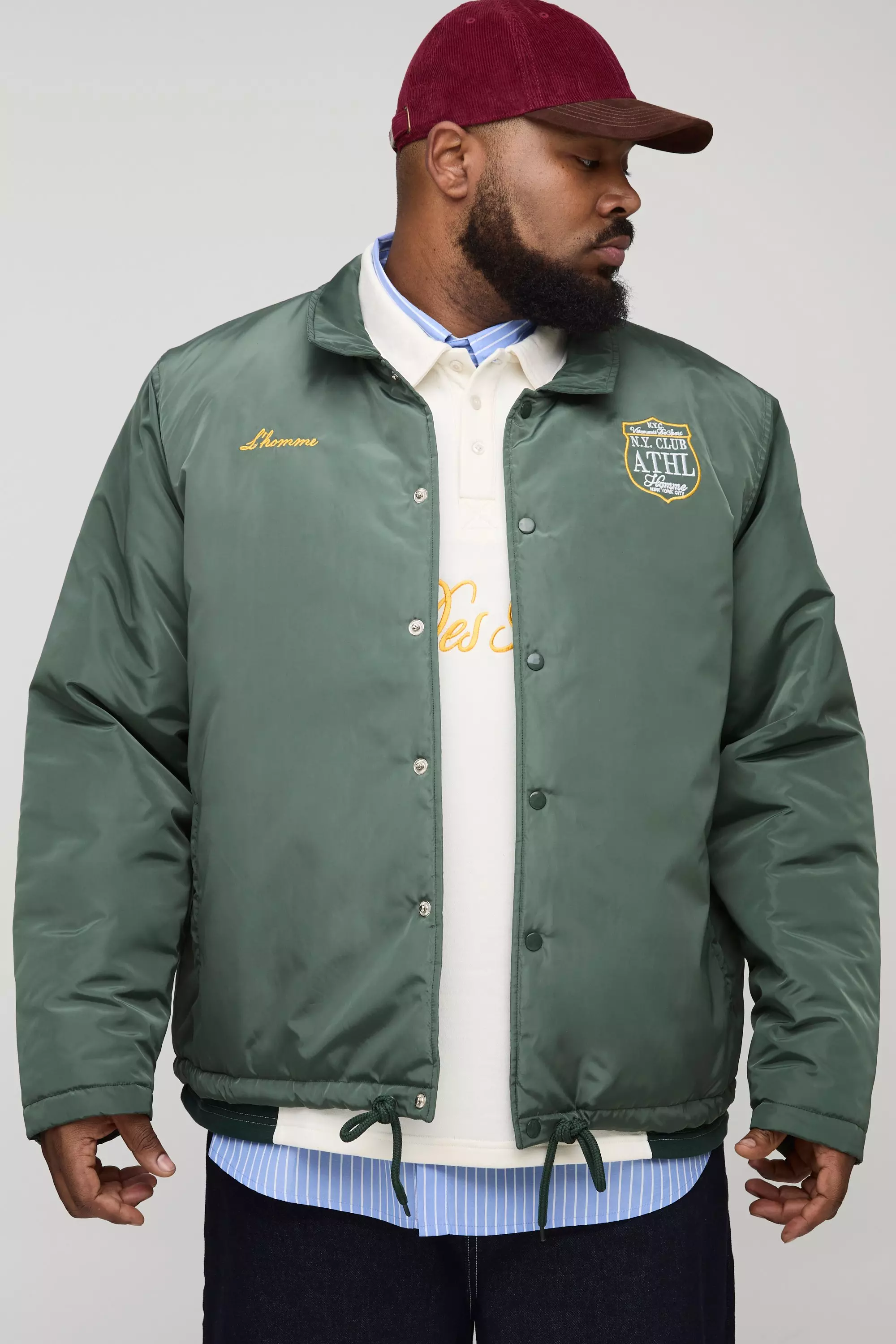 Grande taille - Veste universitaire matelassée, Green autre image