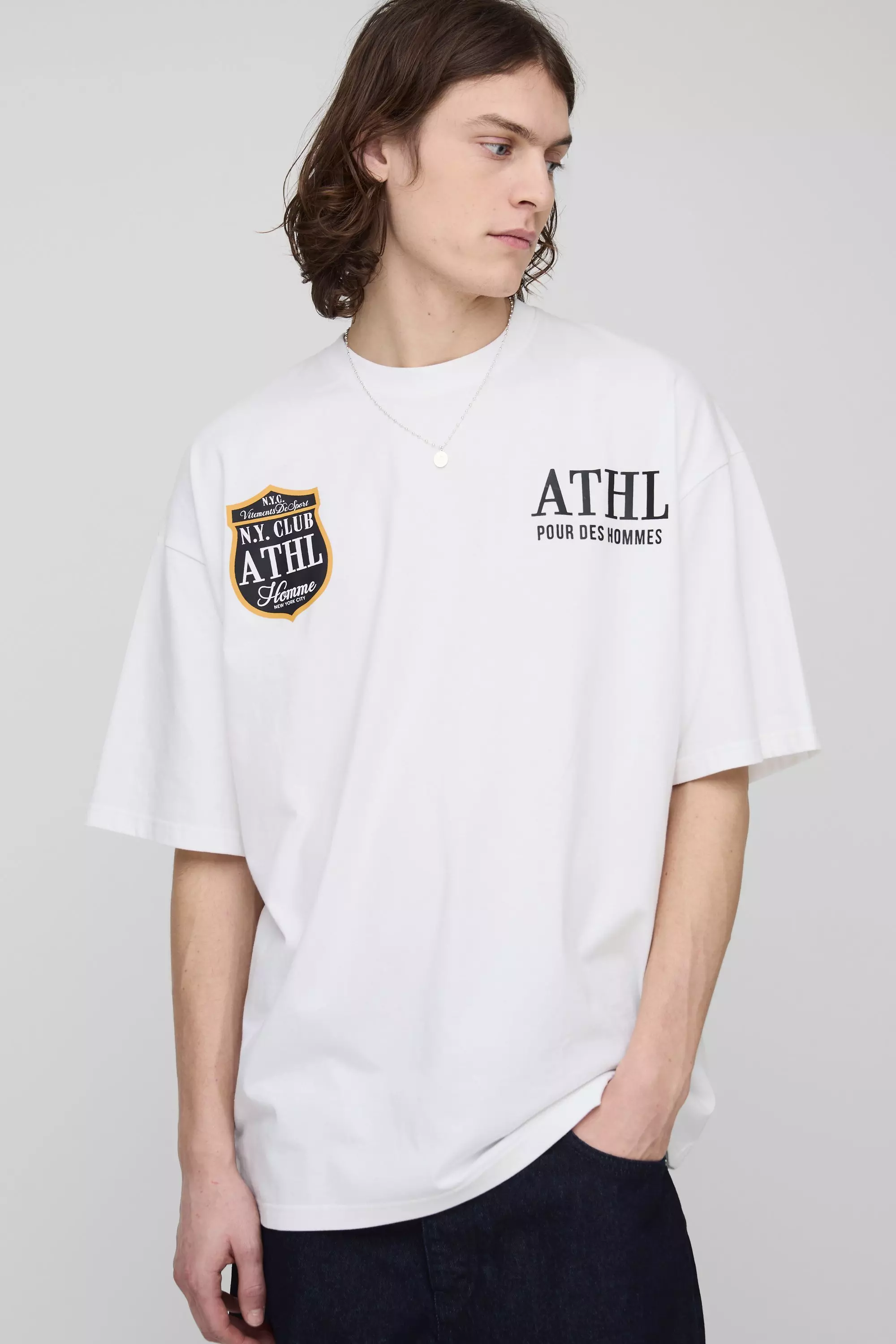 Tall - T-shirt oversize imprimé, White autre image