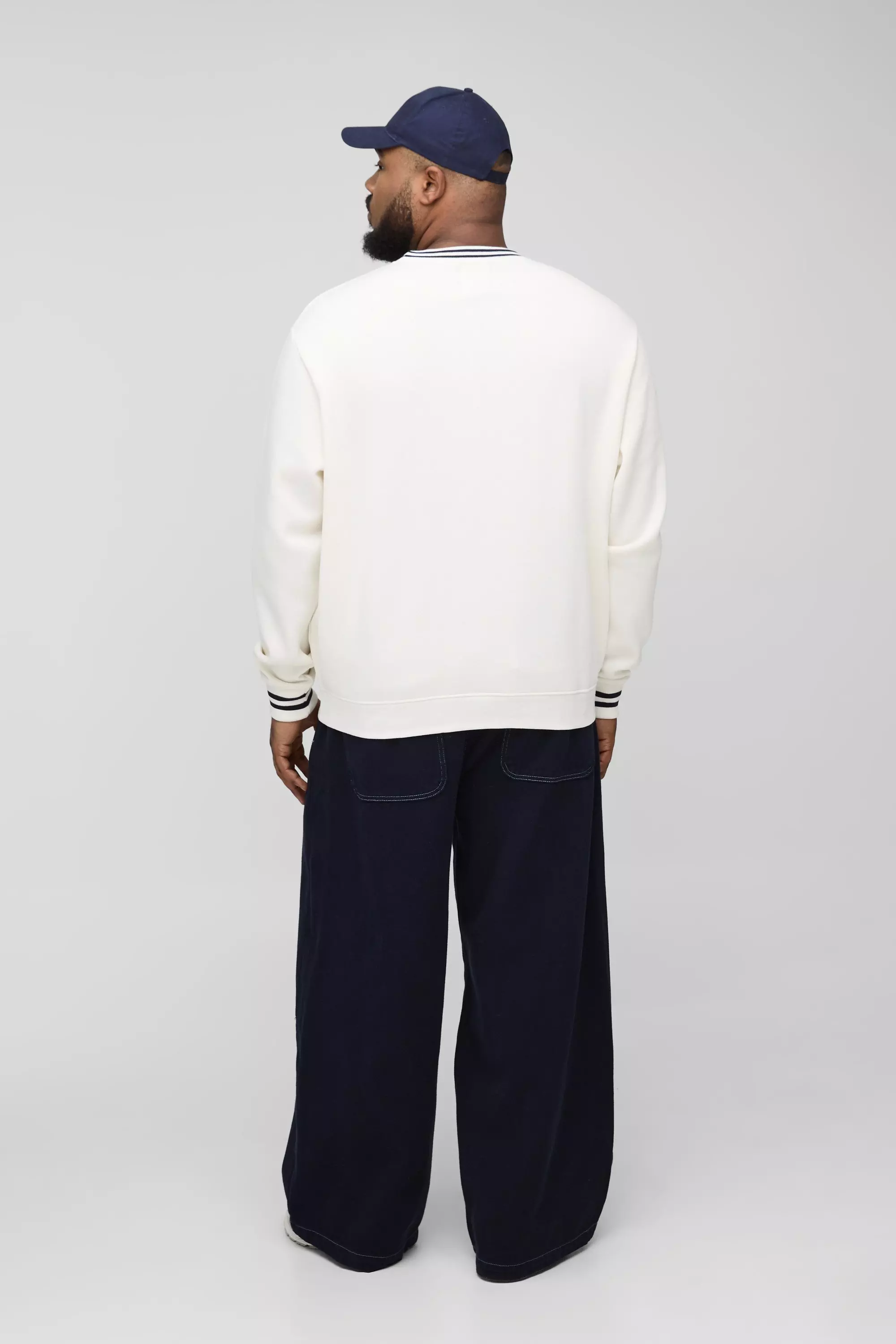 Grande taille - Sweat de sport imprimé, Ecru autre image