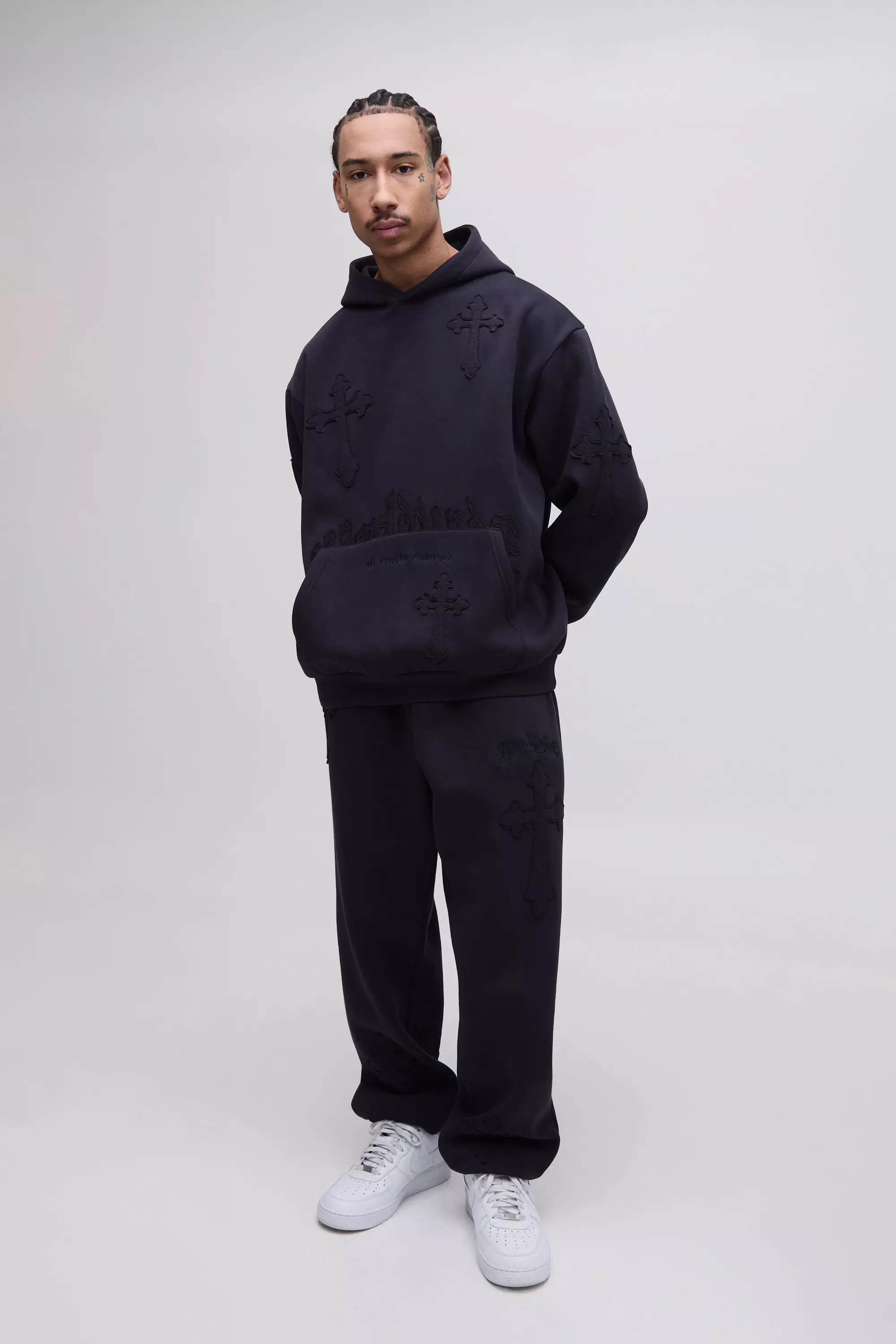 Survêtement oversize à écusson Worldwide, Black autre image