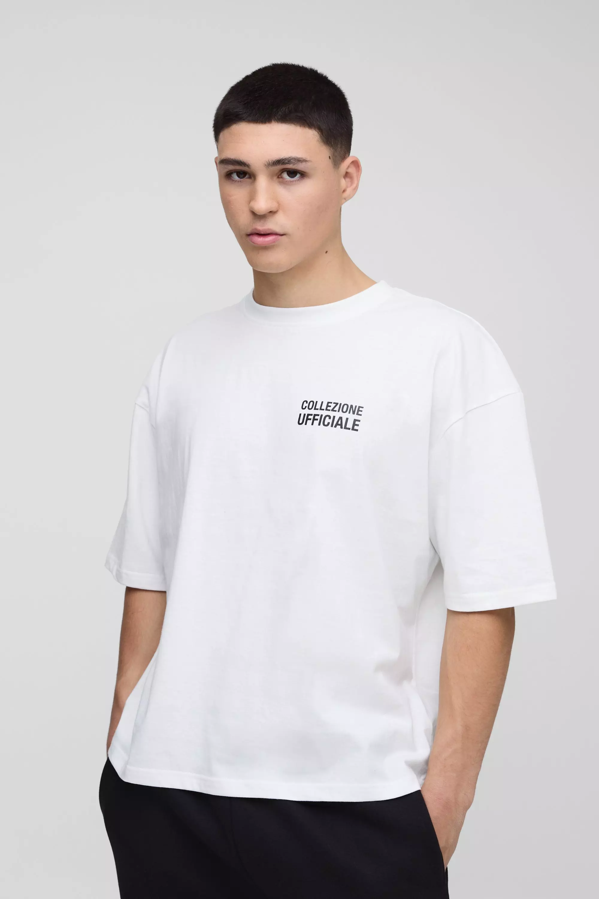 White Oversized Boxy Collection T-Shirt alternatieve afbeelding
