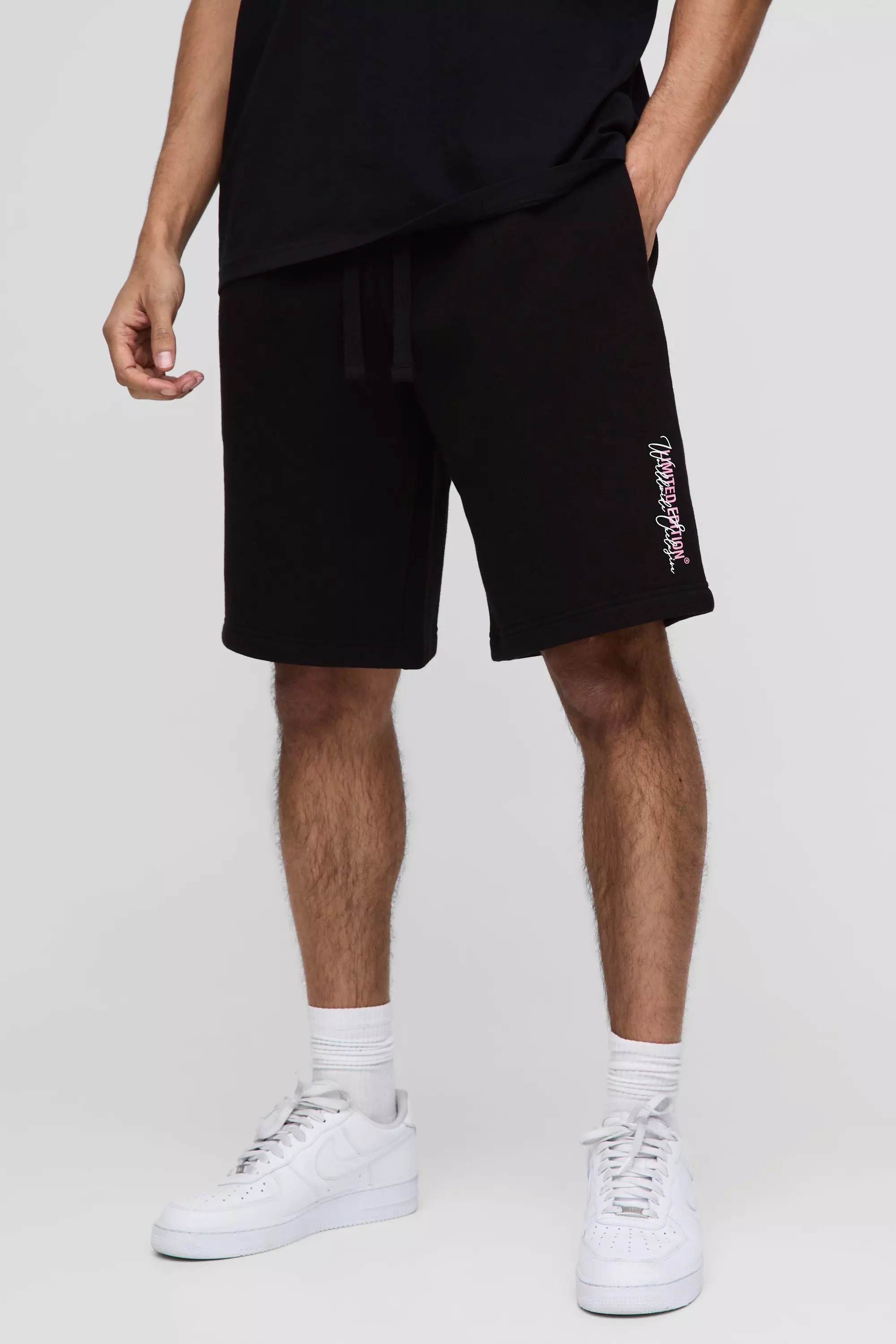 Black Relaxed Limited Edition Long Length Shorts alternative image