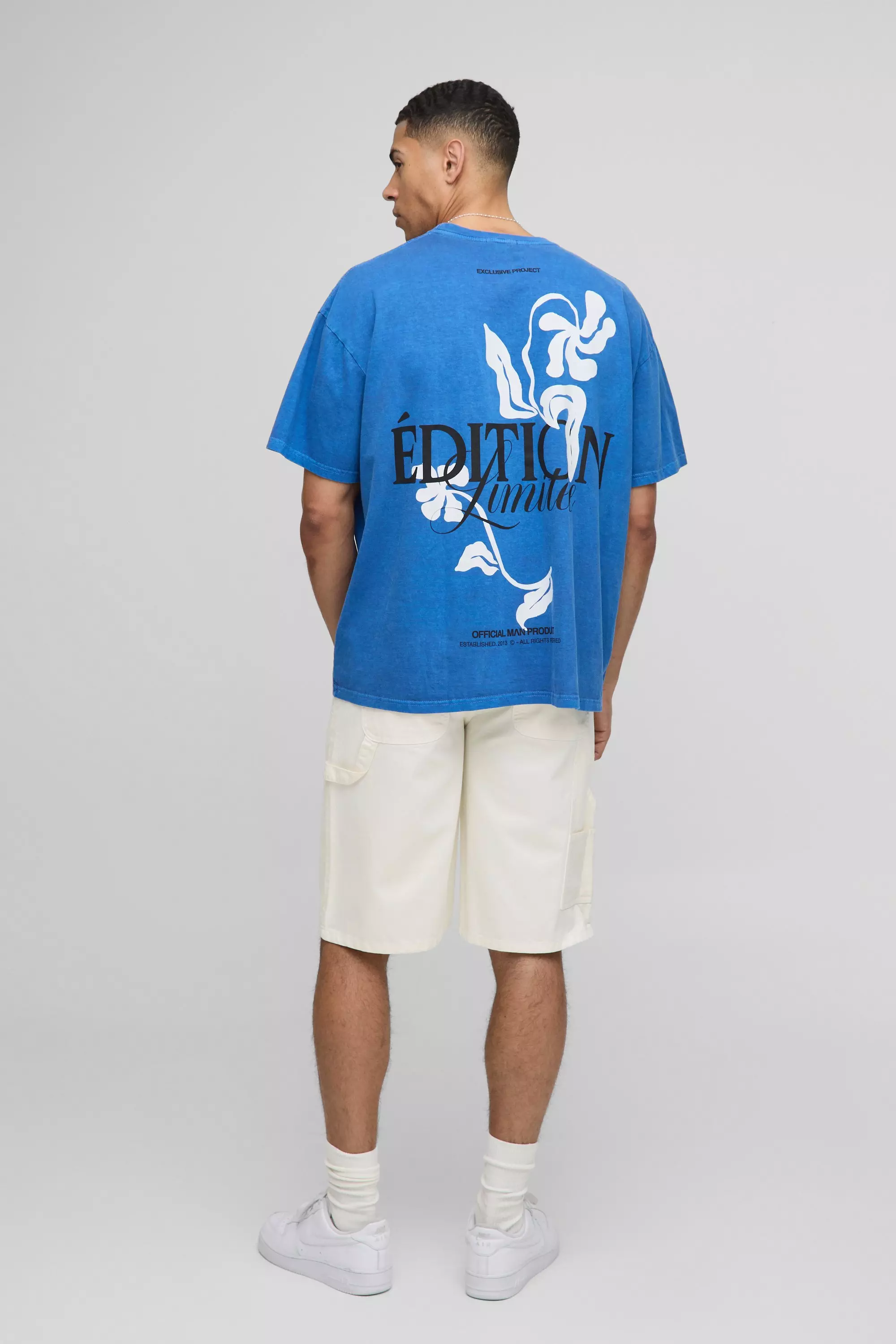 Relaxed Long Length Overdye Carpenter Shorts | boohooMAN USA