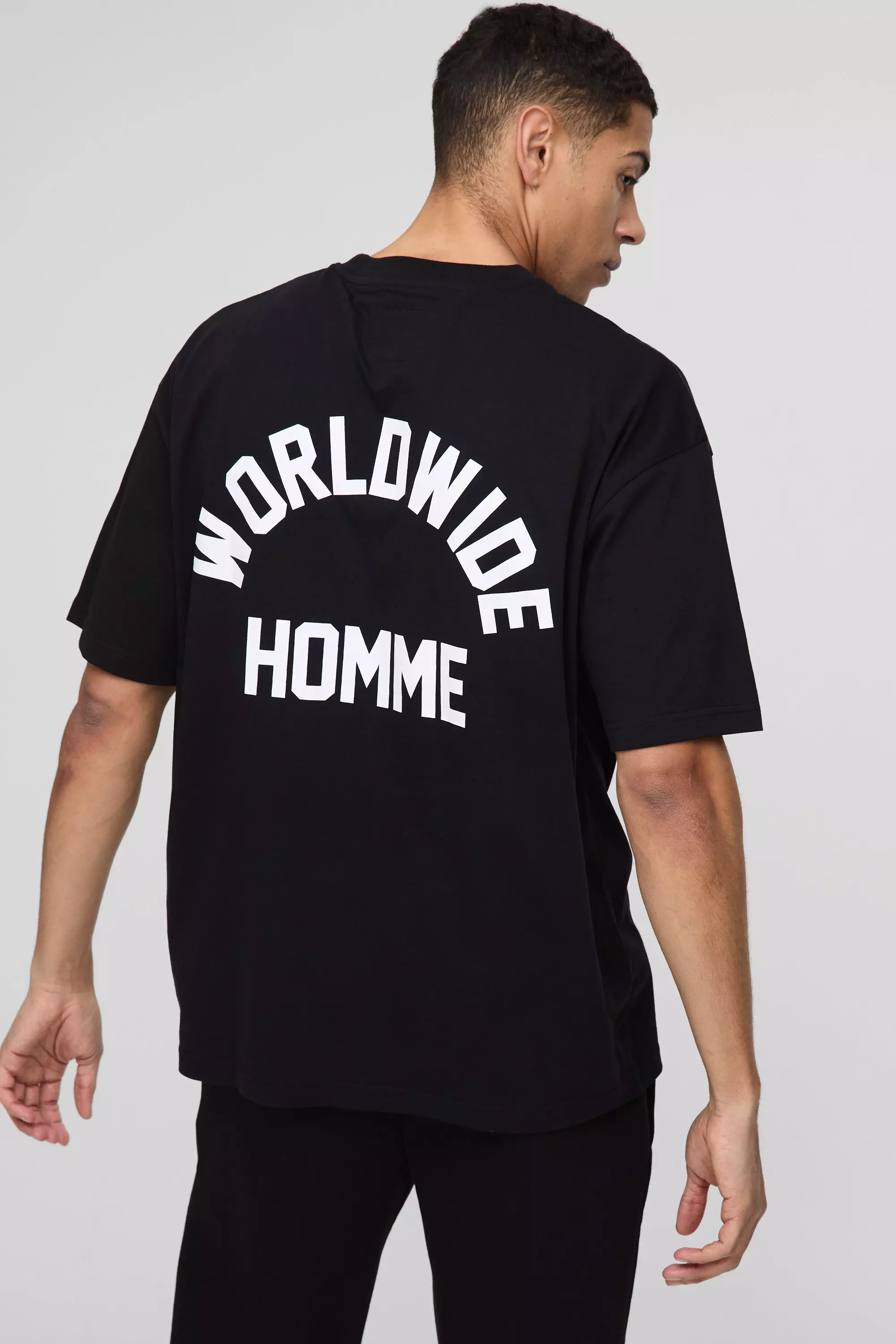 Oversized Worldwide T-Shirt Black