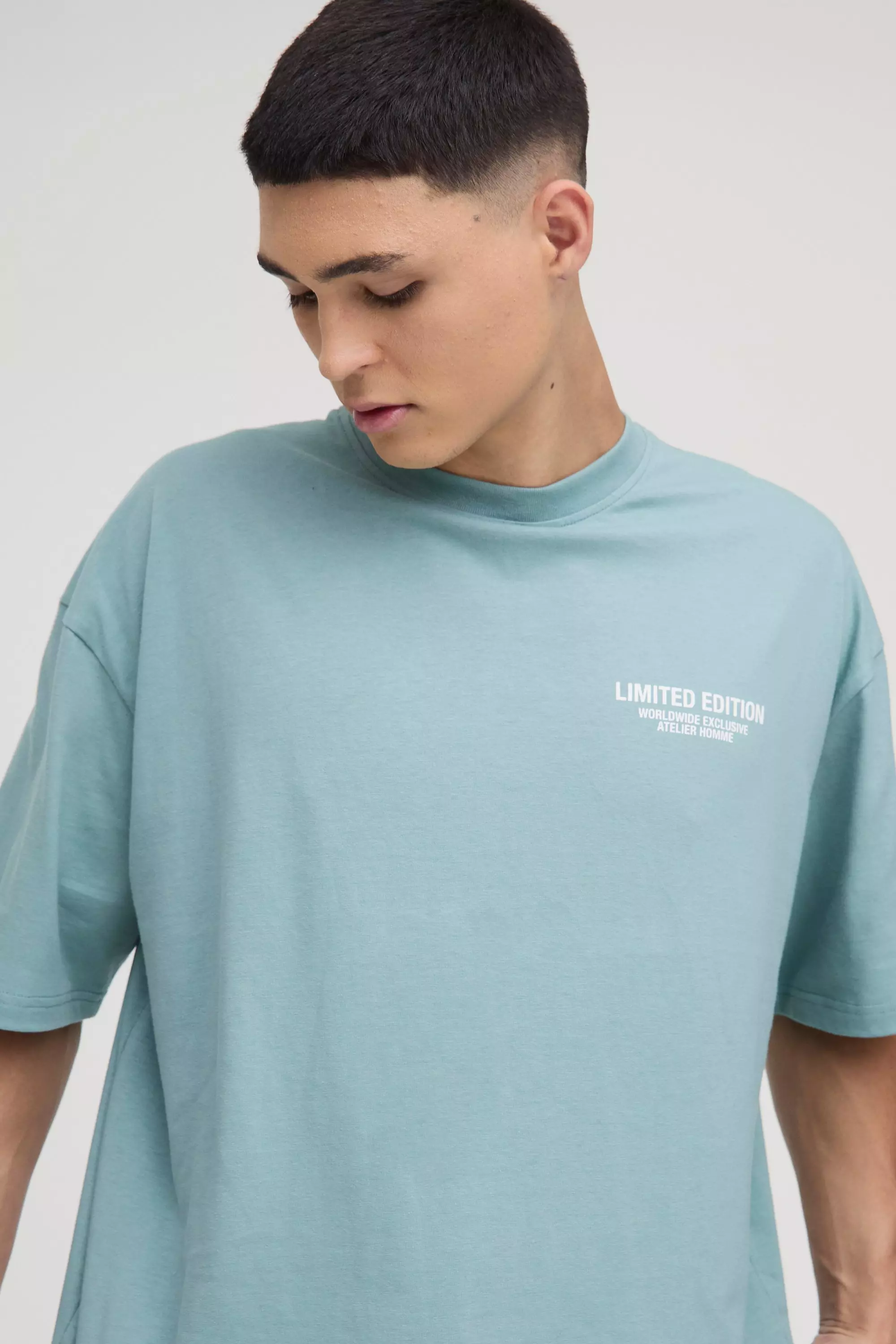 T-Shirt Squadrata Oversize Limited Edition, Sage immagine alternativa