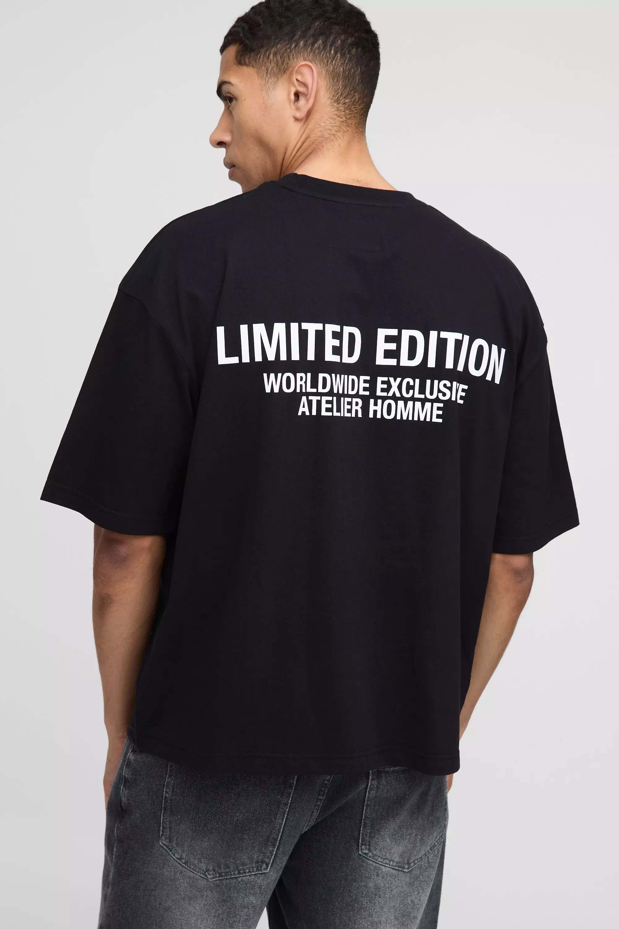 T-Shirt Squadrata Oversize Limited Edition, Black immagine alternativa