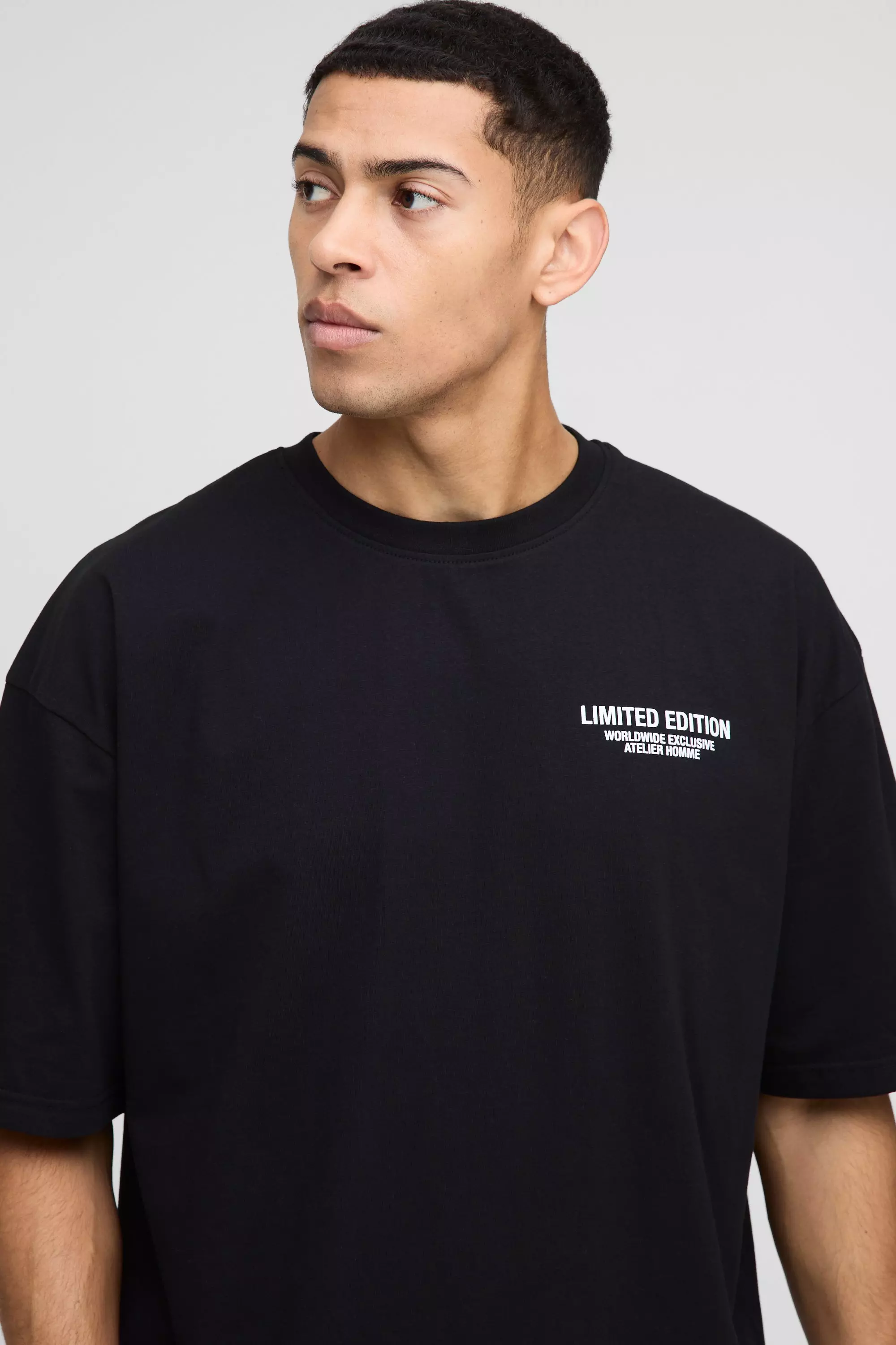 T-Shirt Squadrata Oversize Limited Edition, Black immagine alternativa