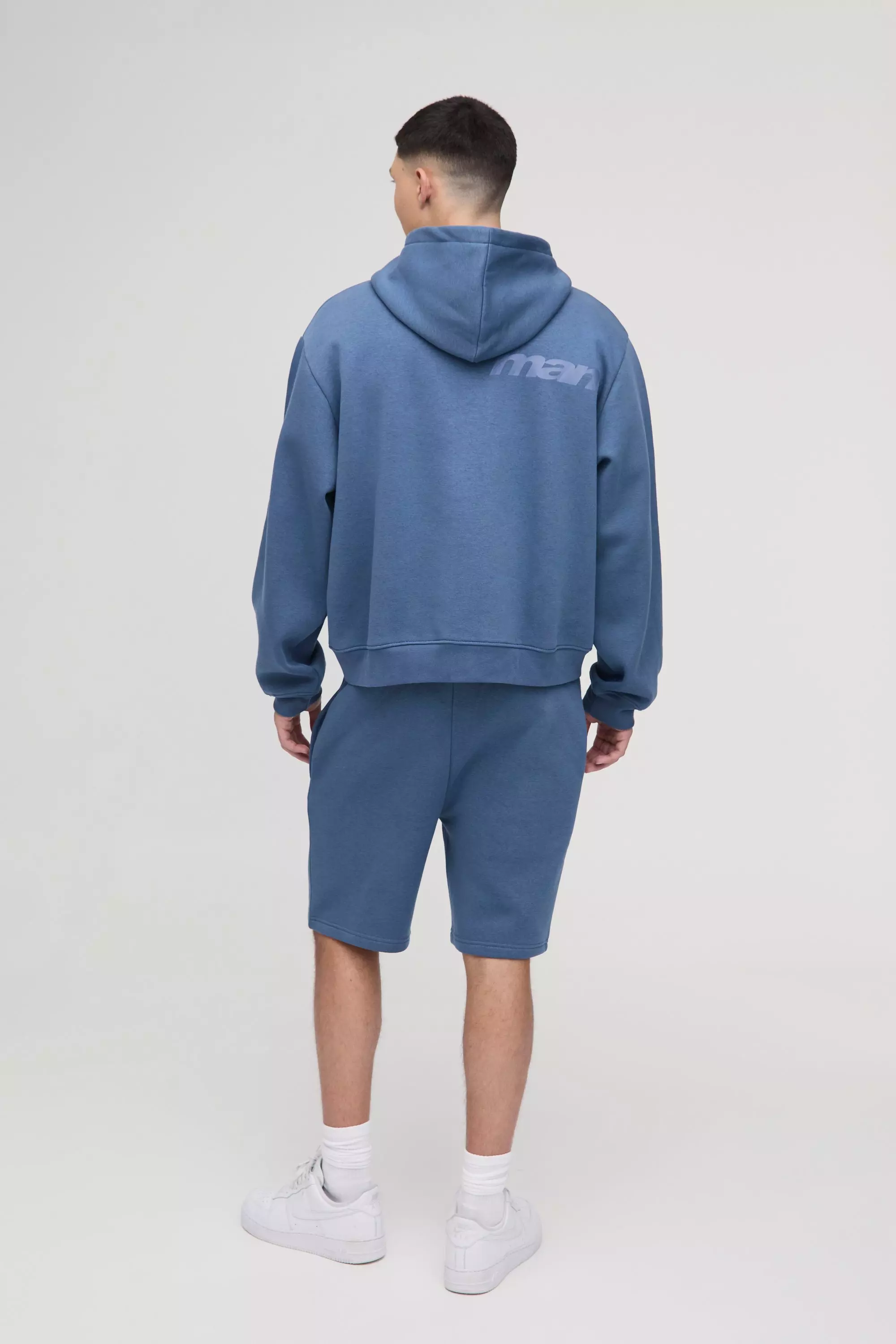 Oversized Boxy Man Zip Through Hoodie | boohooMAN USA