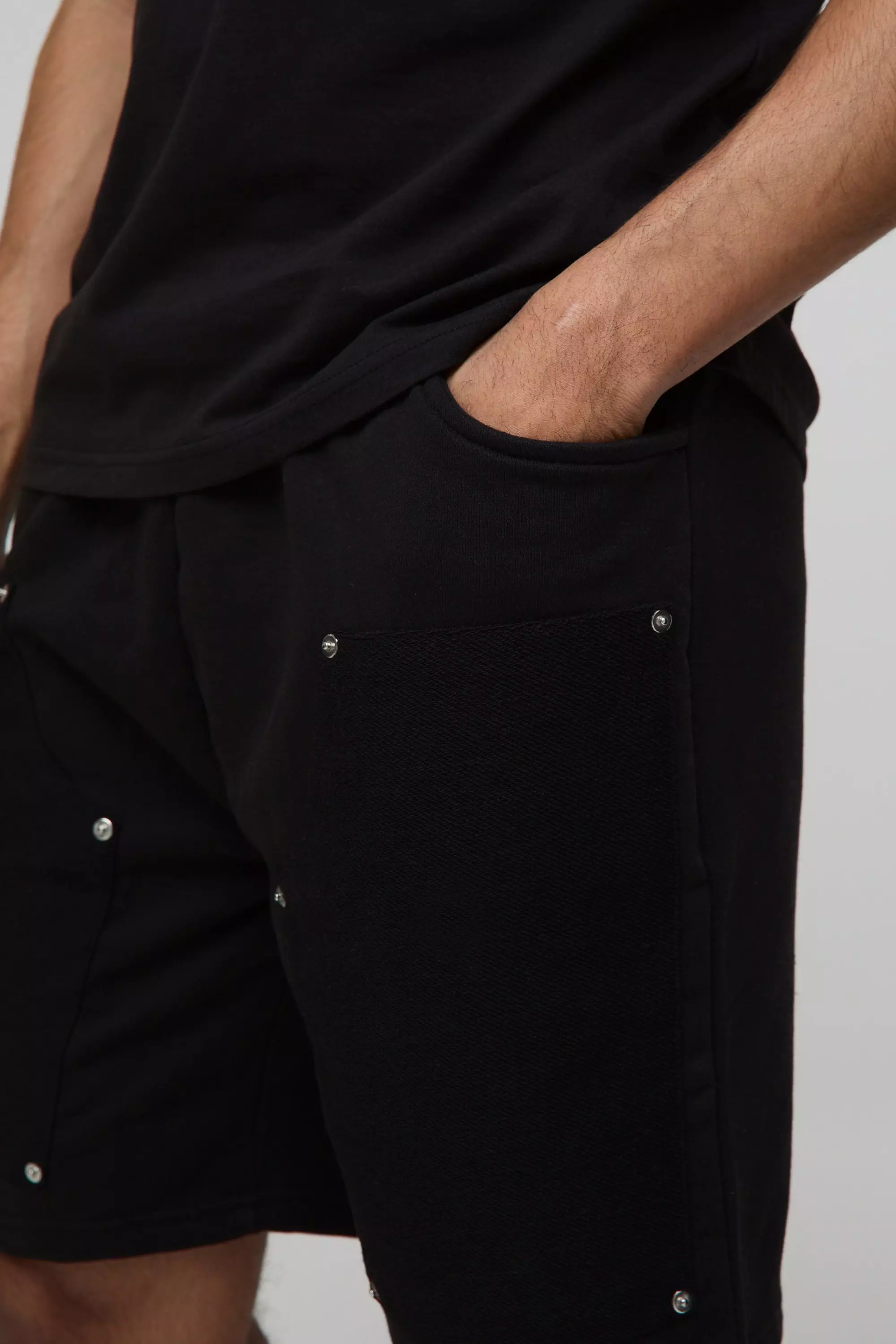 Relaxed Carpenter Shorts, Black autre image