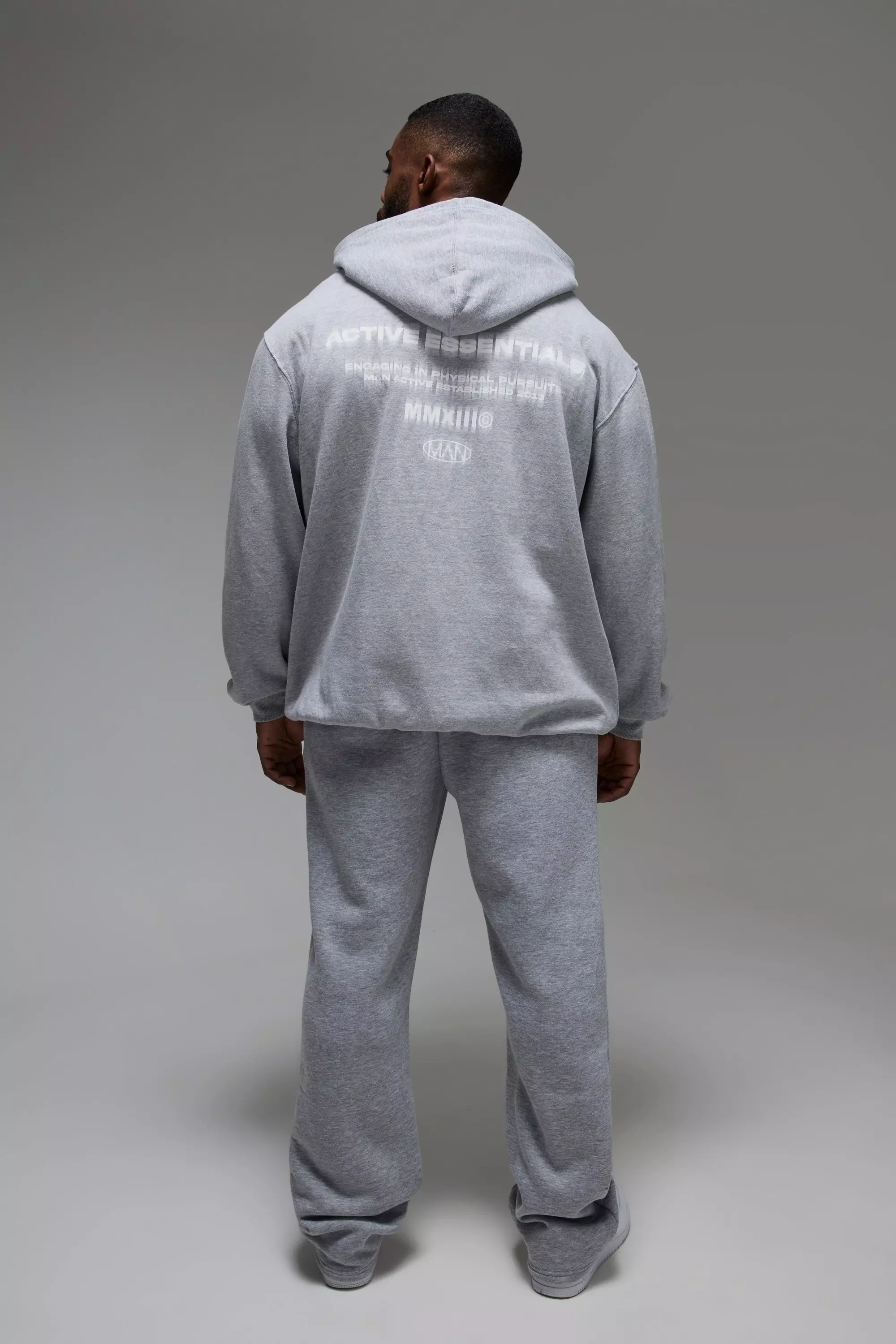 Man Active Essentials Oversize Hoodie, Grey marl alternatives Bild