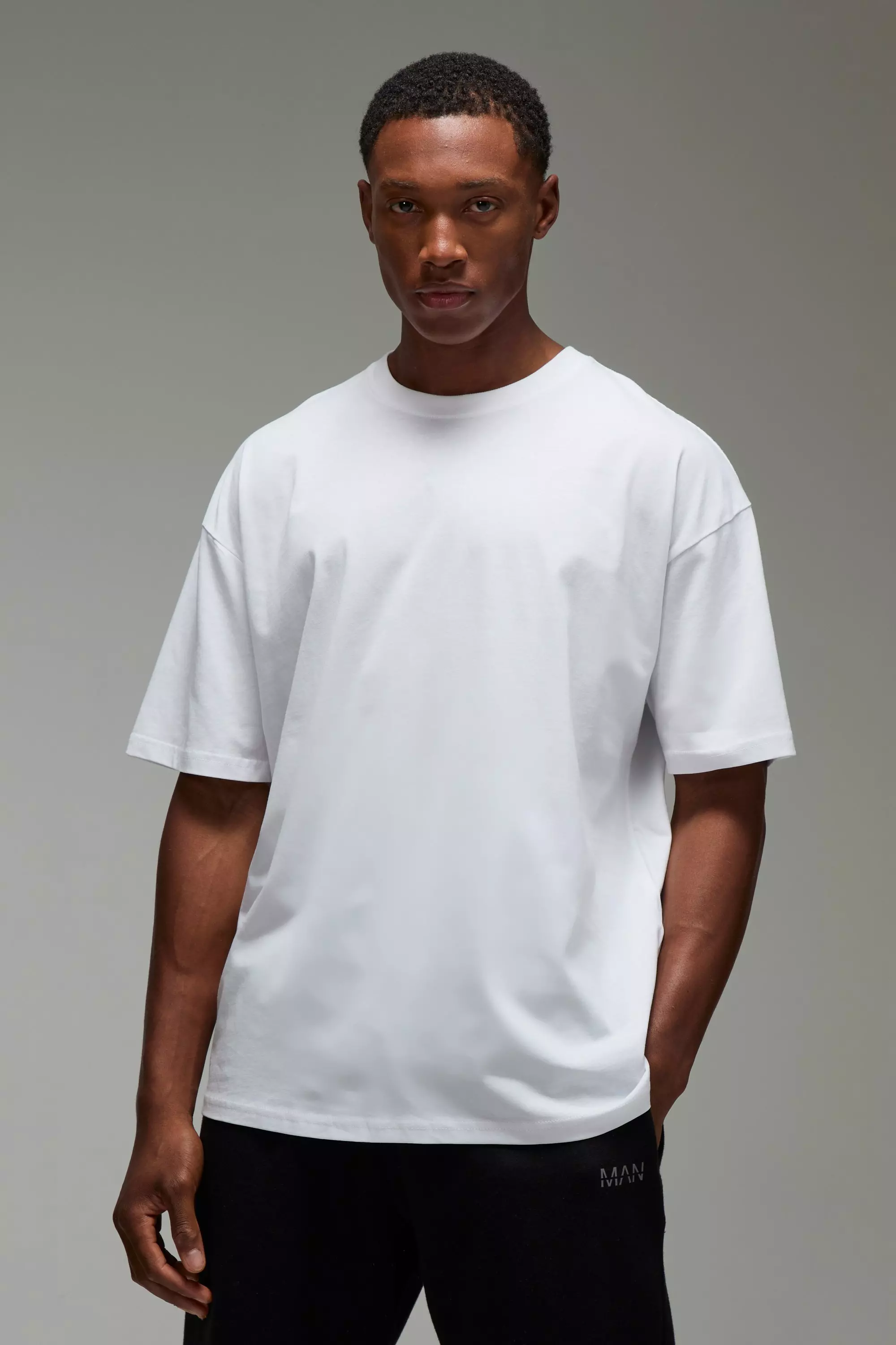 Man Active Oversize T-Shirt mit One More Rep Print, White alternatives Bild