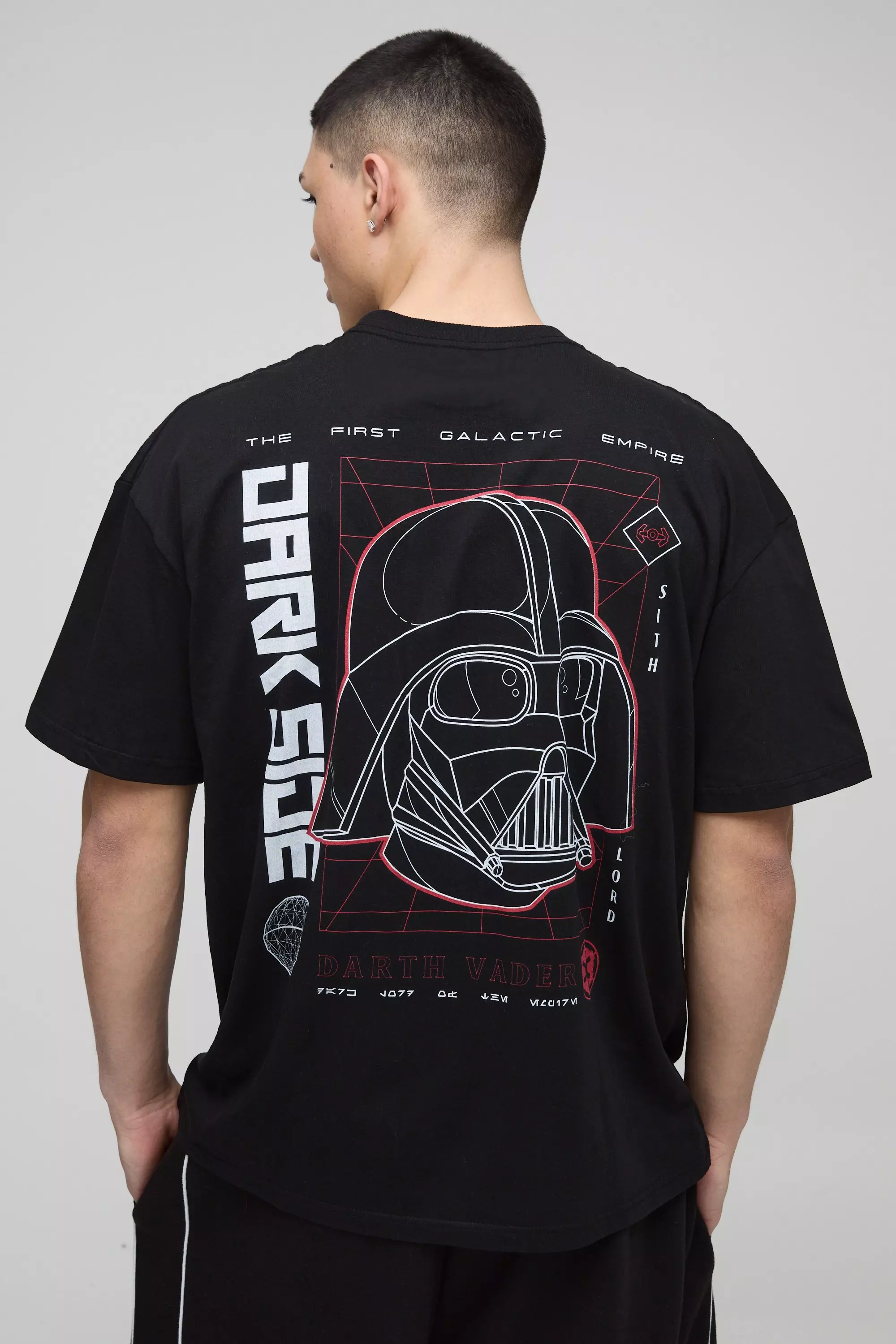 Oversized Disney Star Wars License T-Shirt Black