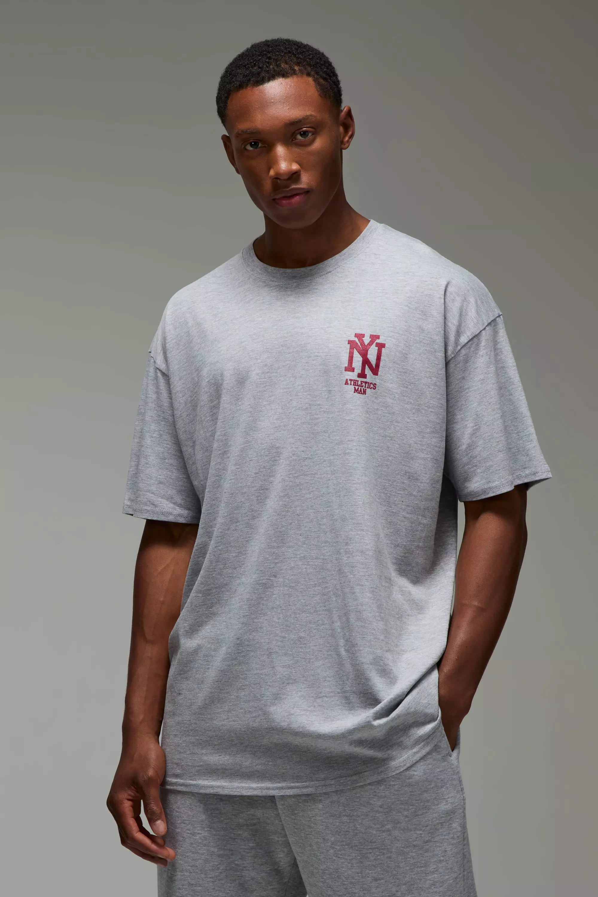Man Active New York Athletics Man Oversized T-shirt | boohooMAN USA