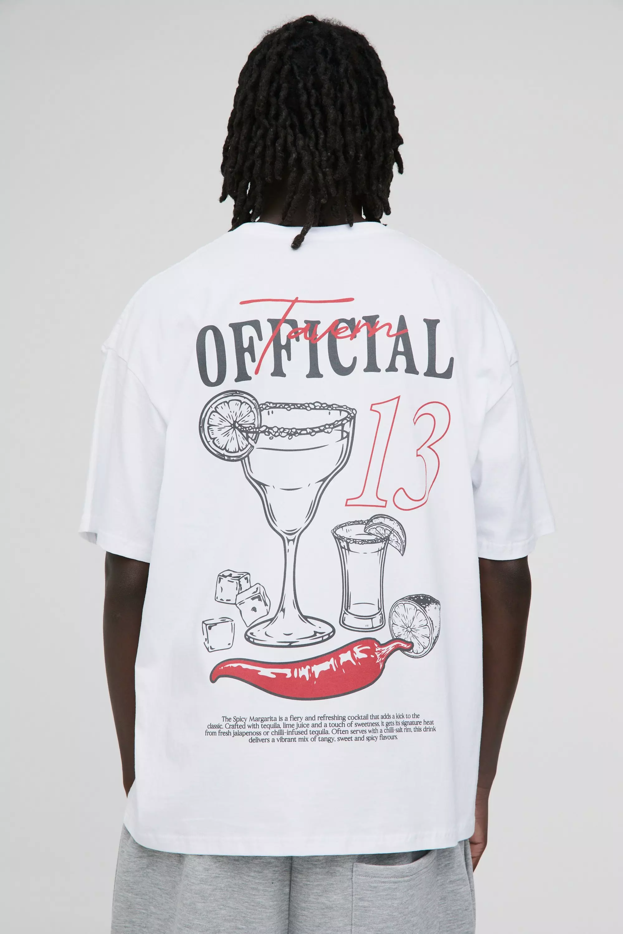 T-shirt oversize imprimé - Official, White autre image