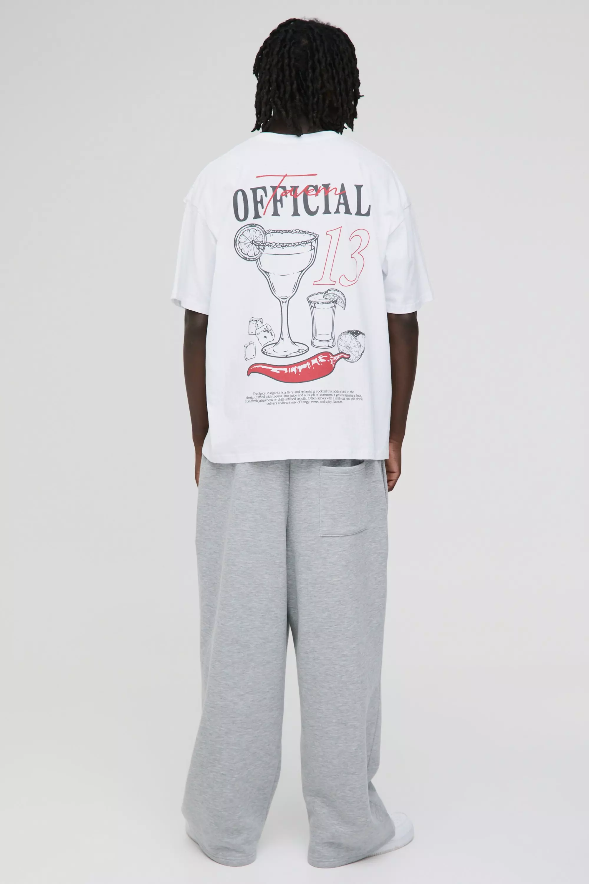 T-shirt oversize imprimé - Official, White autre image