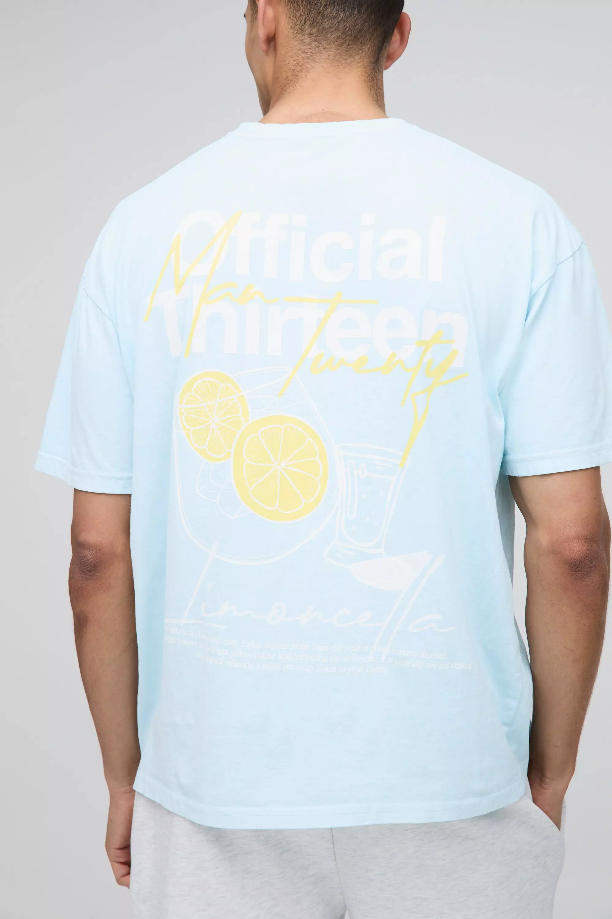 Light blue Oversized Official Limoncello Washed T-Shirt alternative image