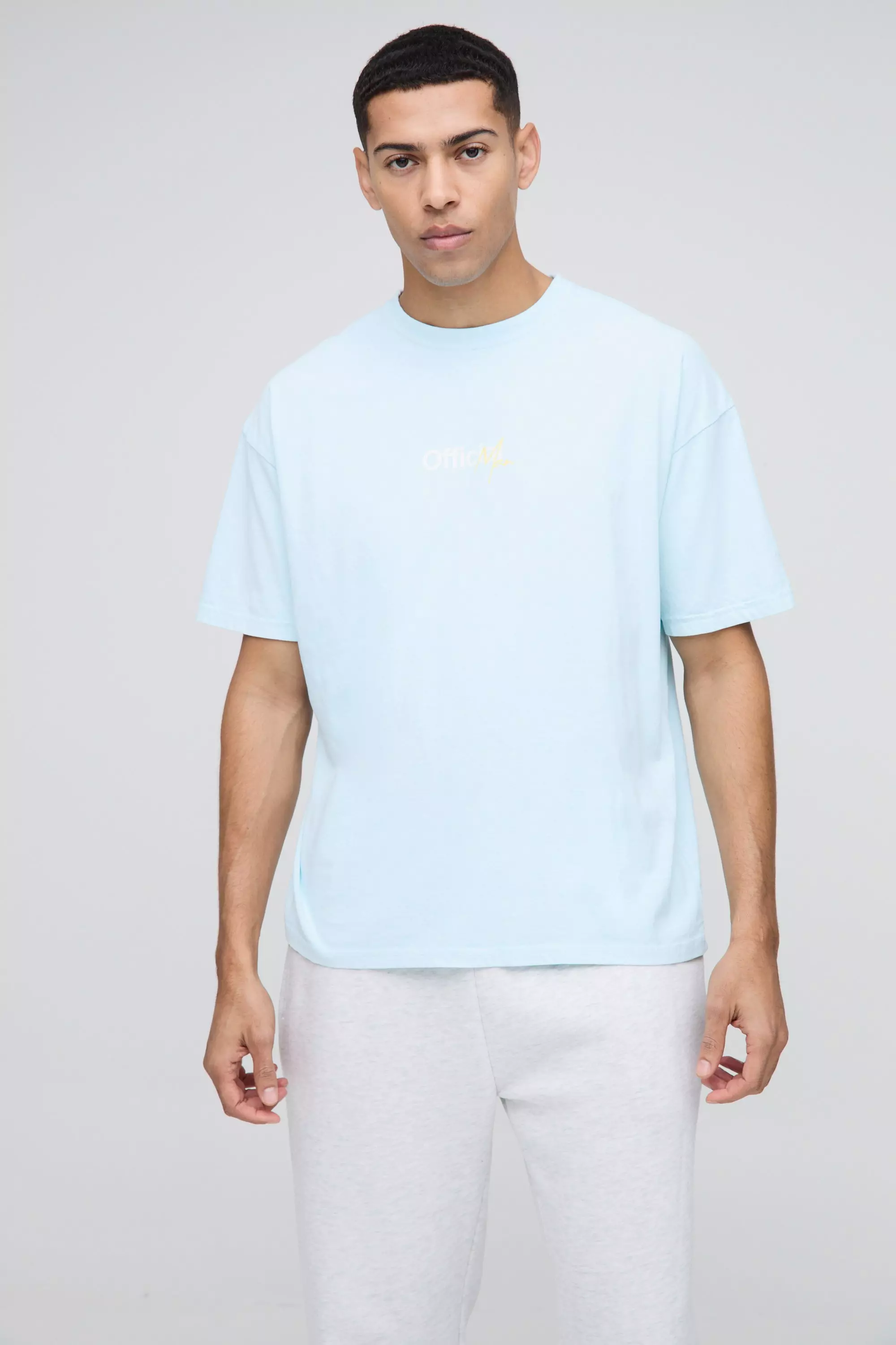 Light blue Oversized Official Limoncello Washed T-Shirt alternative image