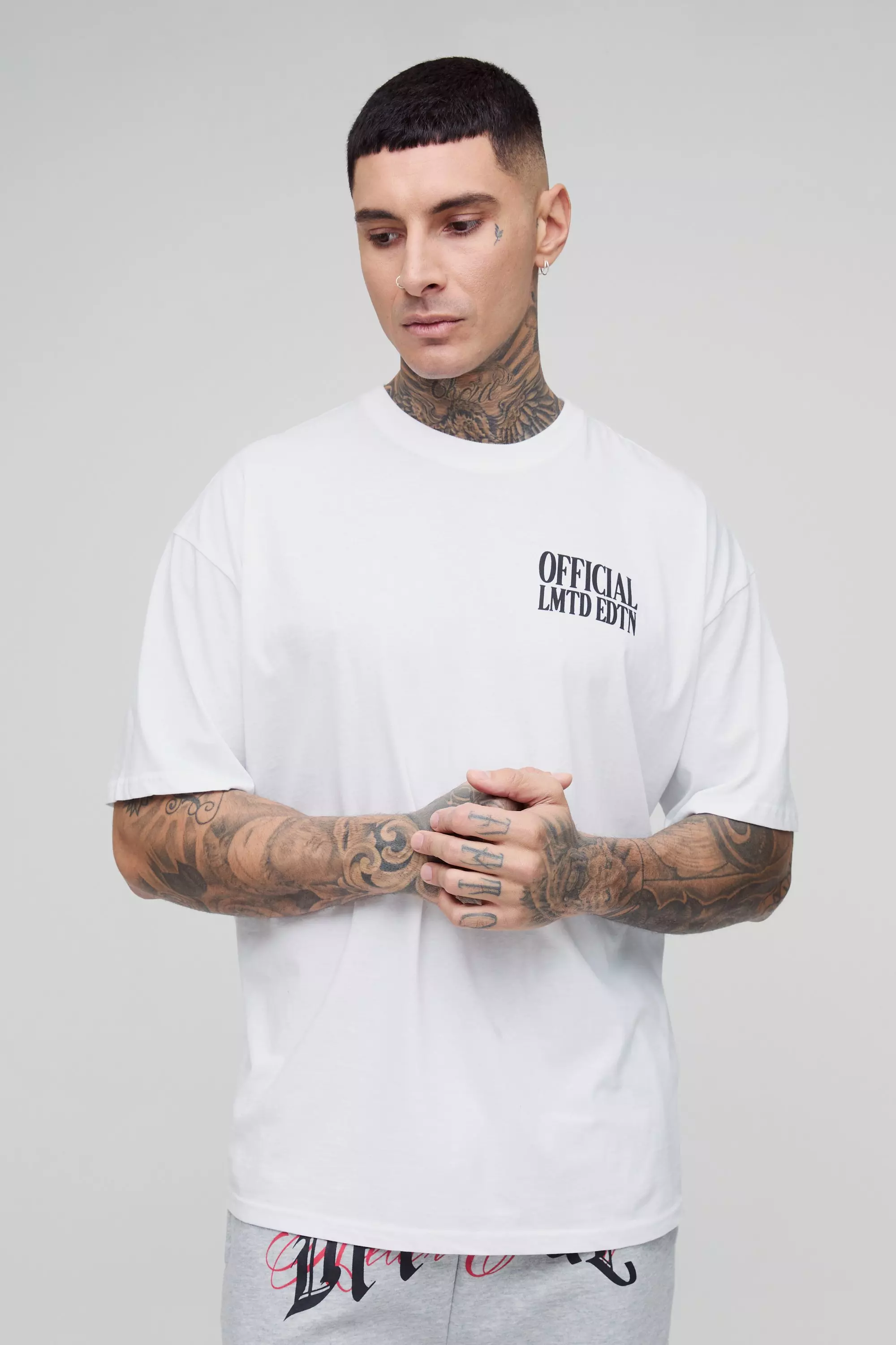 Tall - T-shirt oversize à imprimé paysage, White autre image