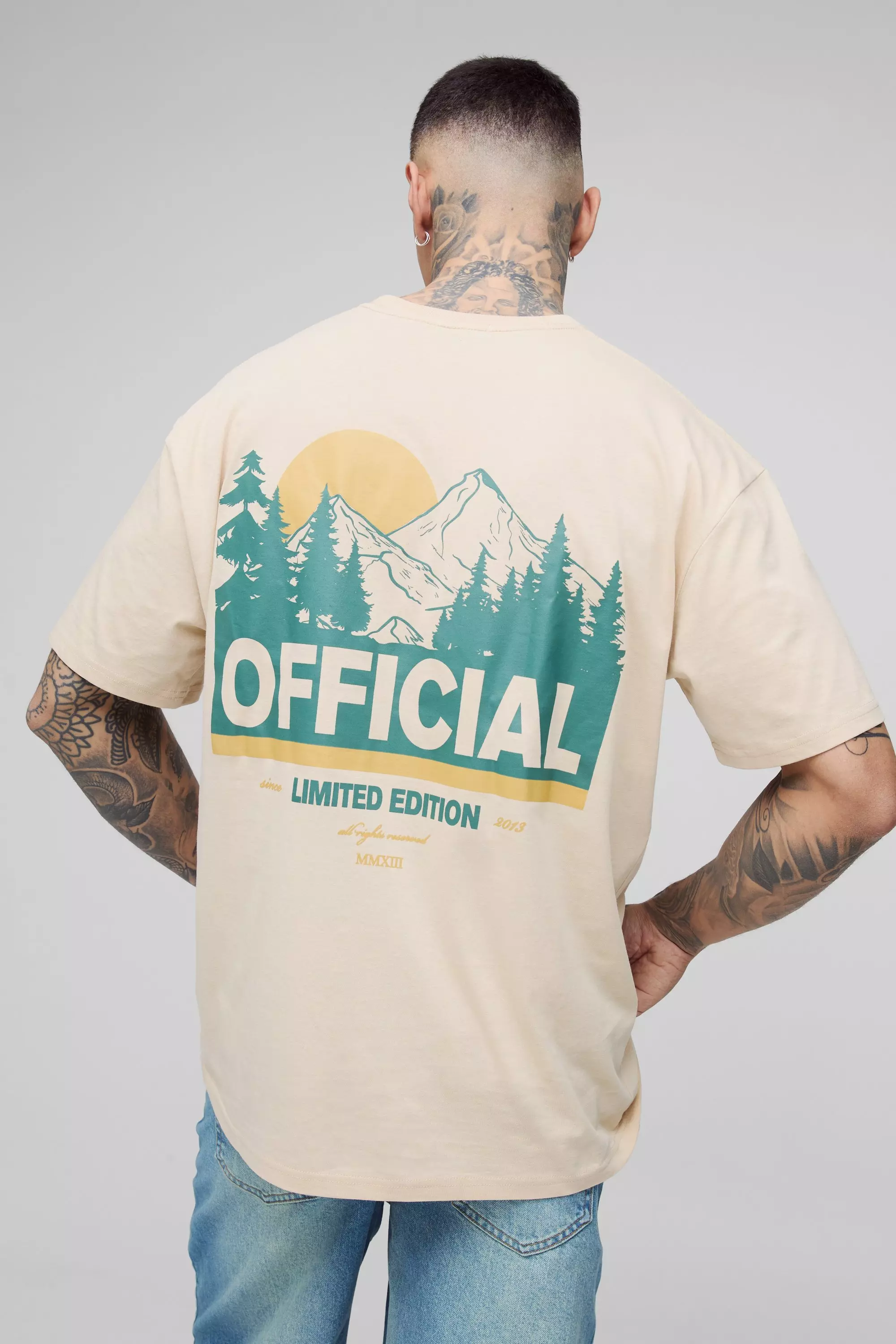 Sand Tall Oversized Official Landscape Print T-Shirt alternative image