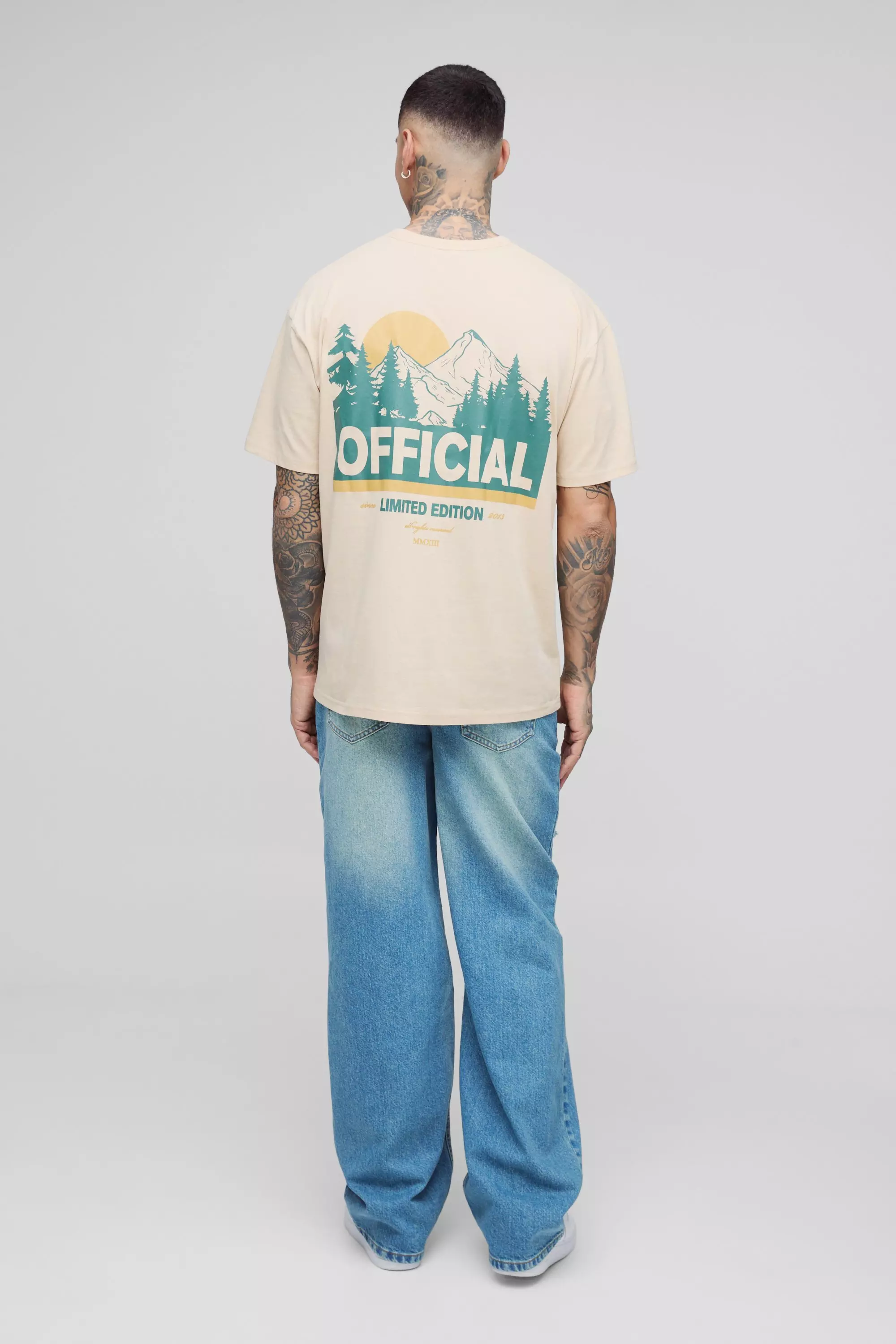 Sand Tall Oversized Official Landscape Print T-Shirt alternative image